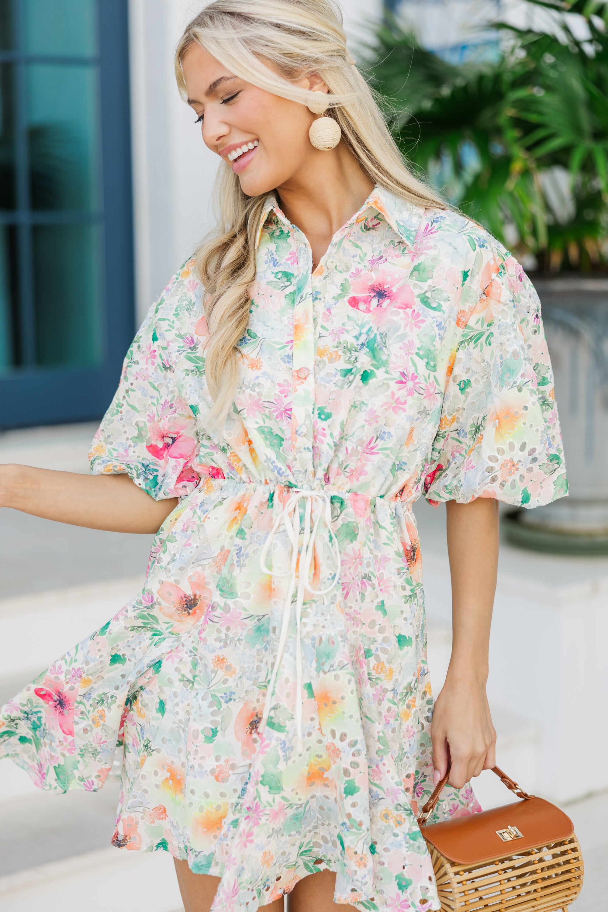 Enchanting Pink Floral Dress - Feel So Right!