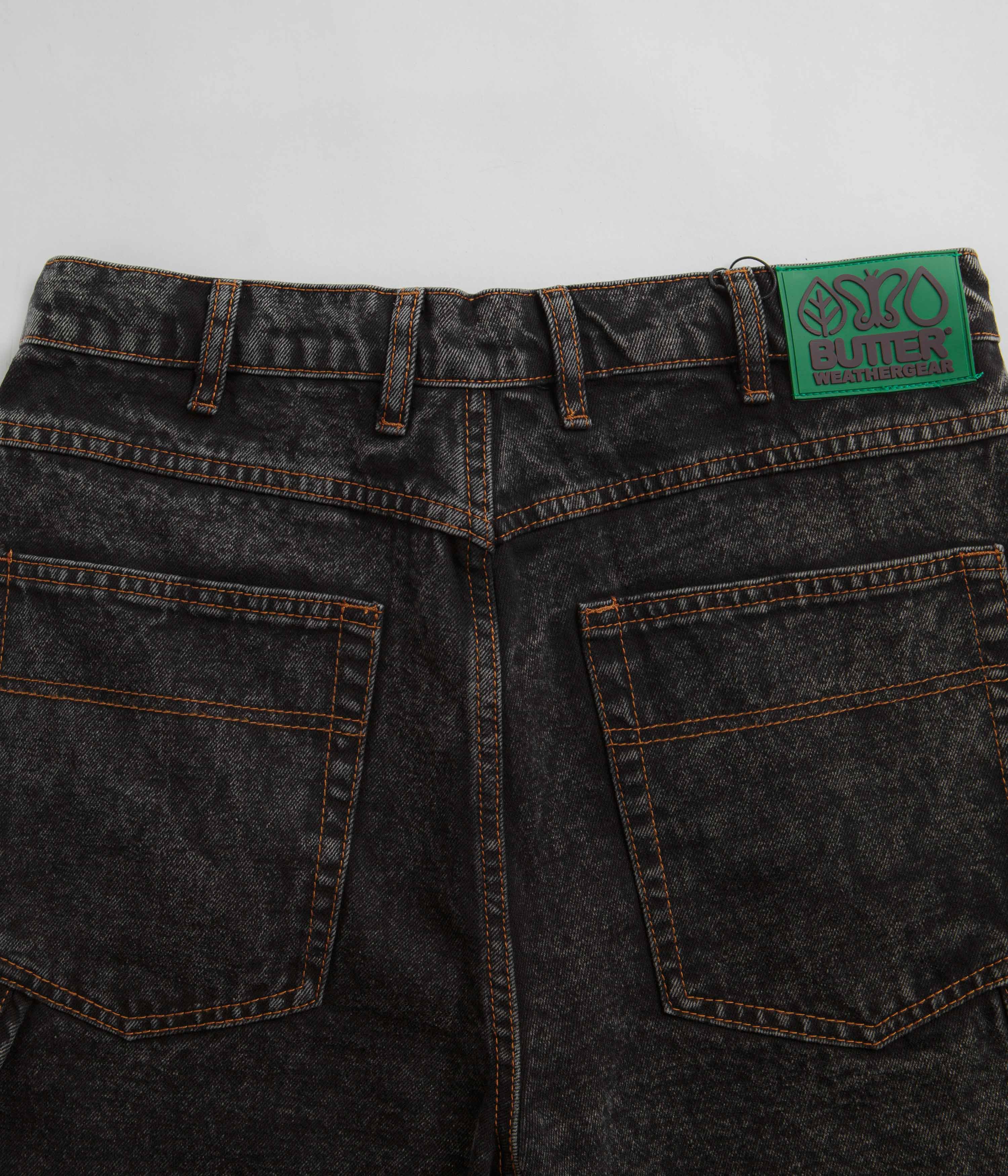 Butter Goods Gun Metal Heavyweight Denim Weathergear Shorts - A Skater's Dream!