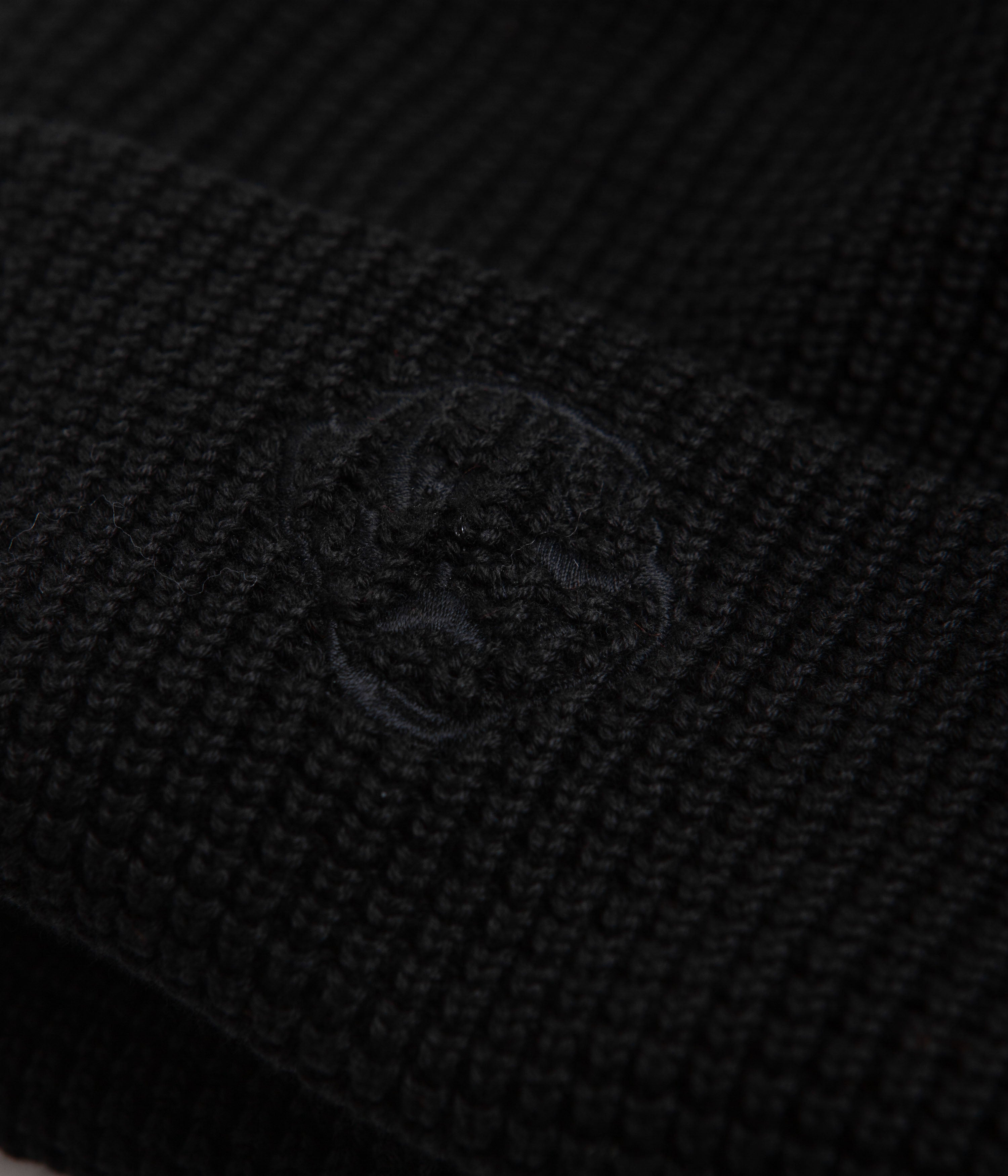 Stylish Black Dancer Waffle Knit Beanie - Must-Have!