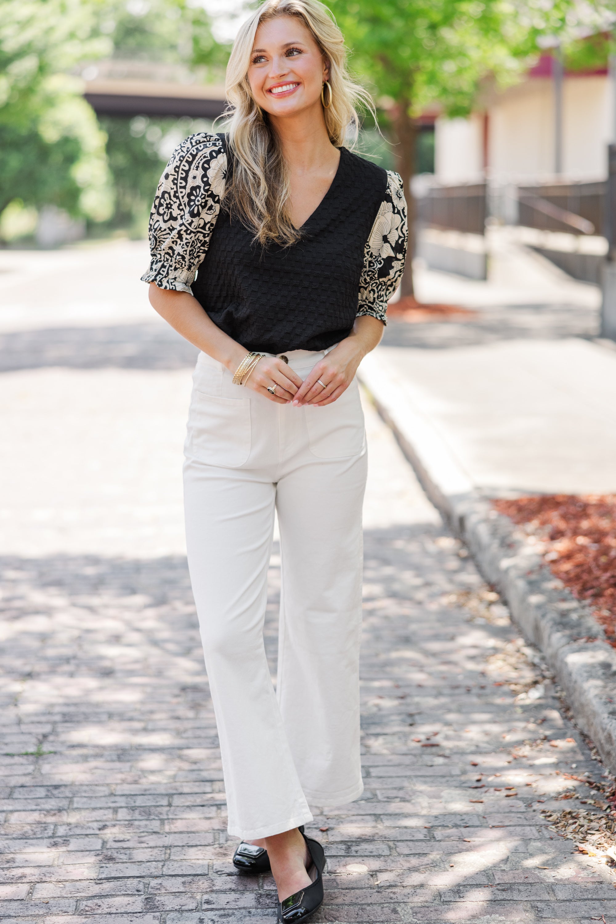 Enchanting Happy Days Black Blouse