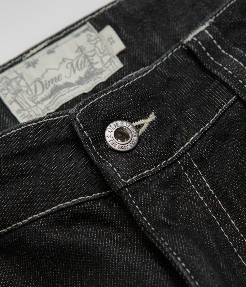 Dime's Stunning Black Washed Classic Denim Shorts