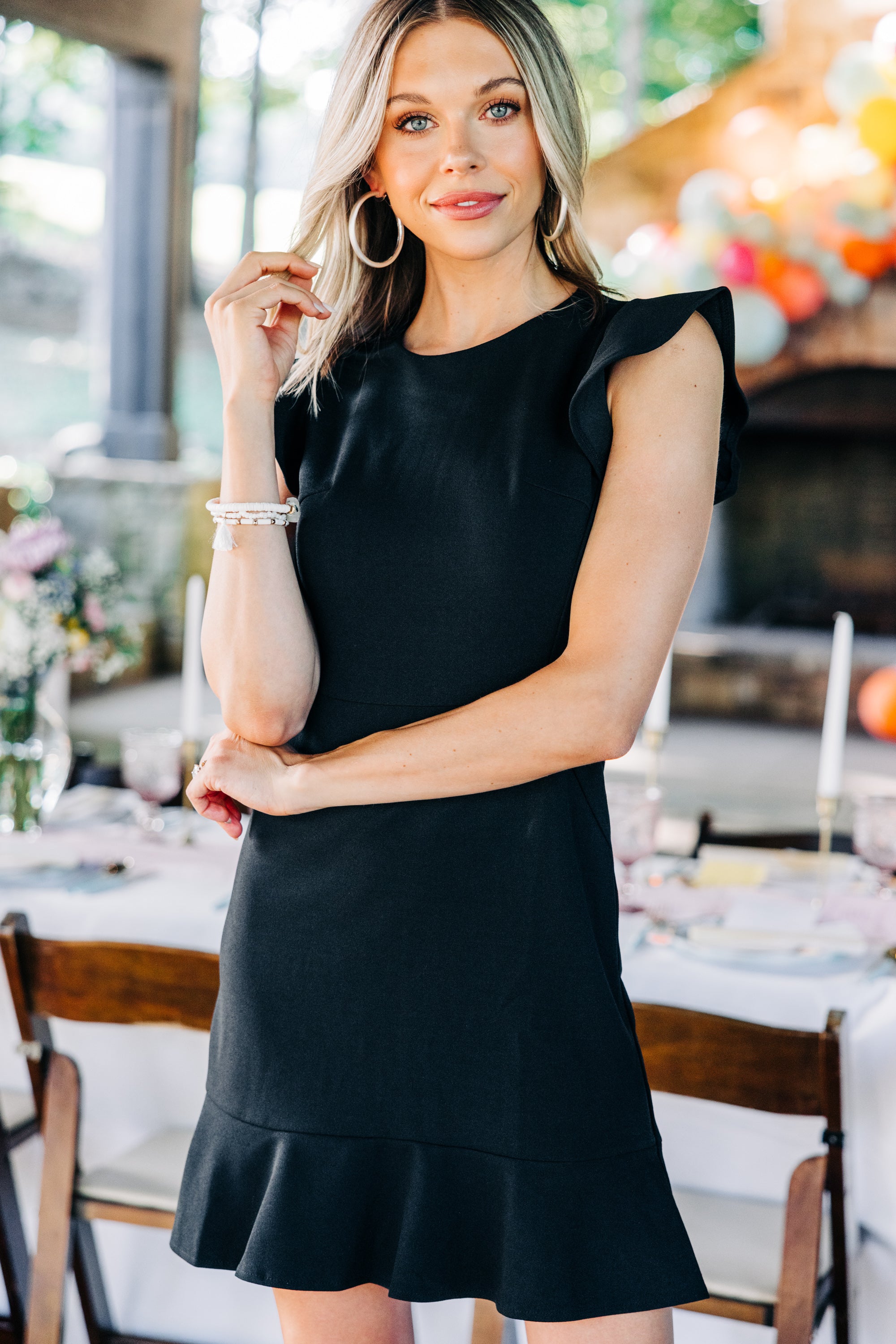 All My Life Stunning Black Ruffled Dress - A Must-Have!