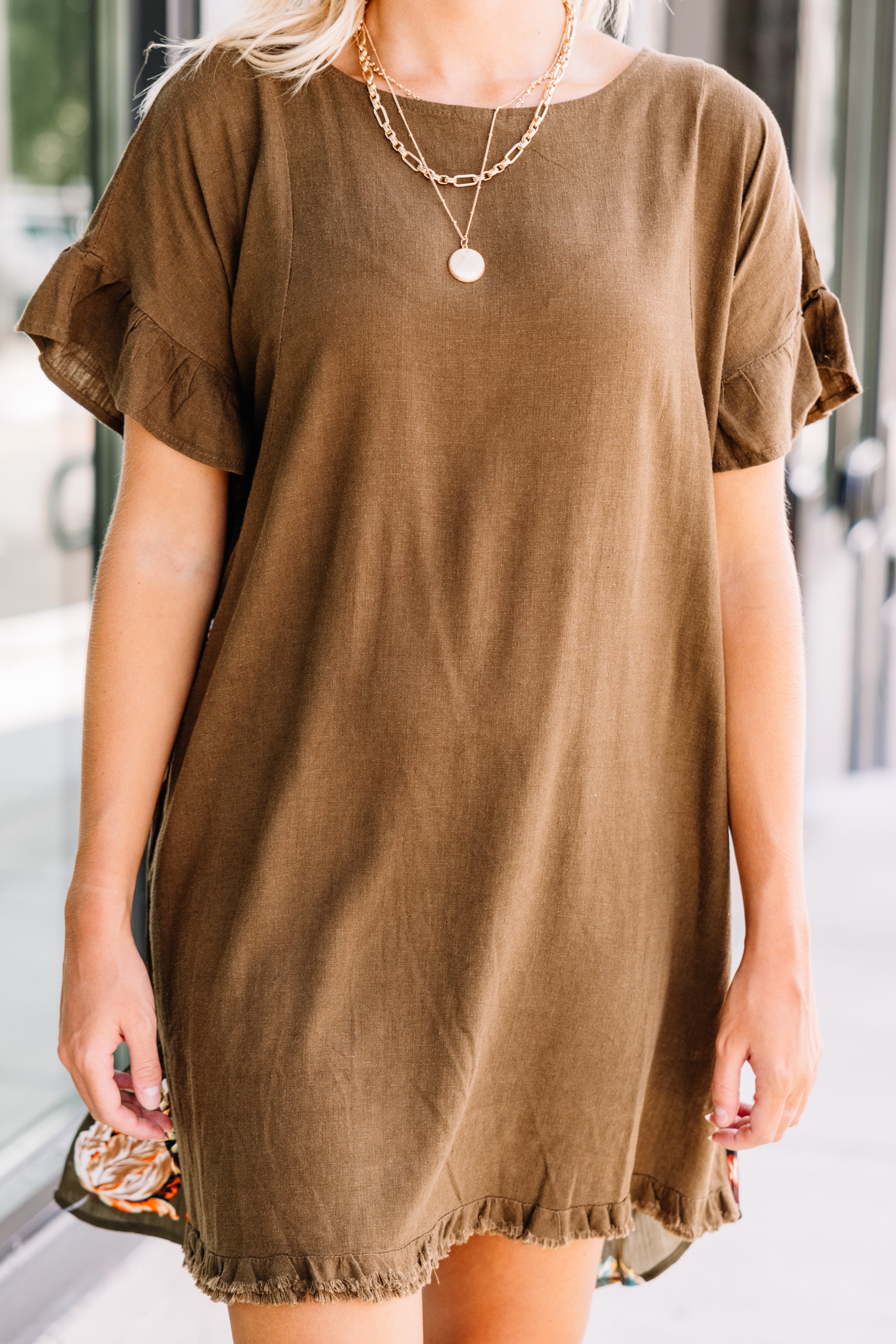 Irresistible Olive Green Floral Dress - A Must-Have!