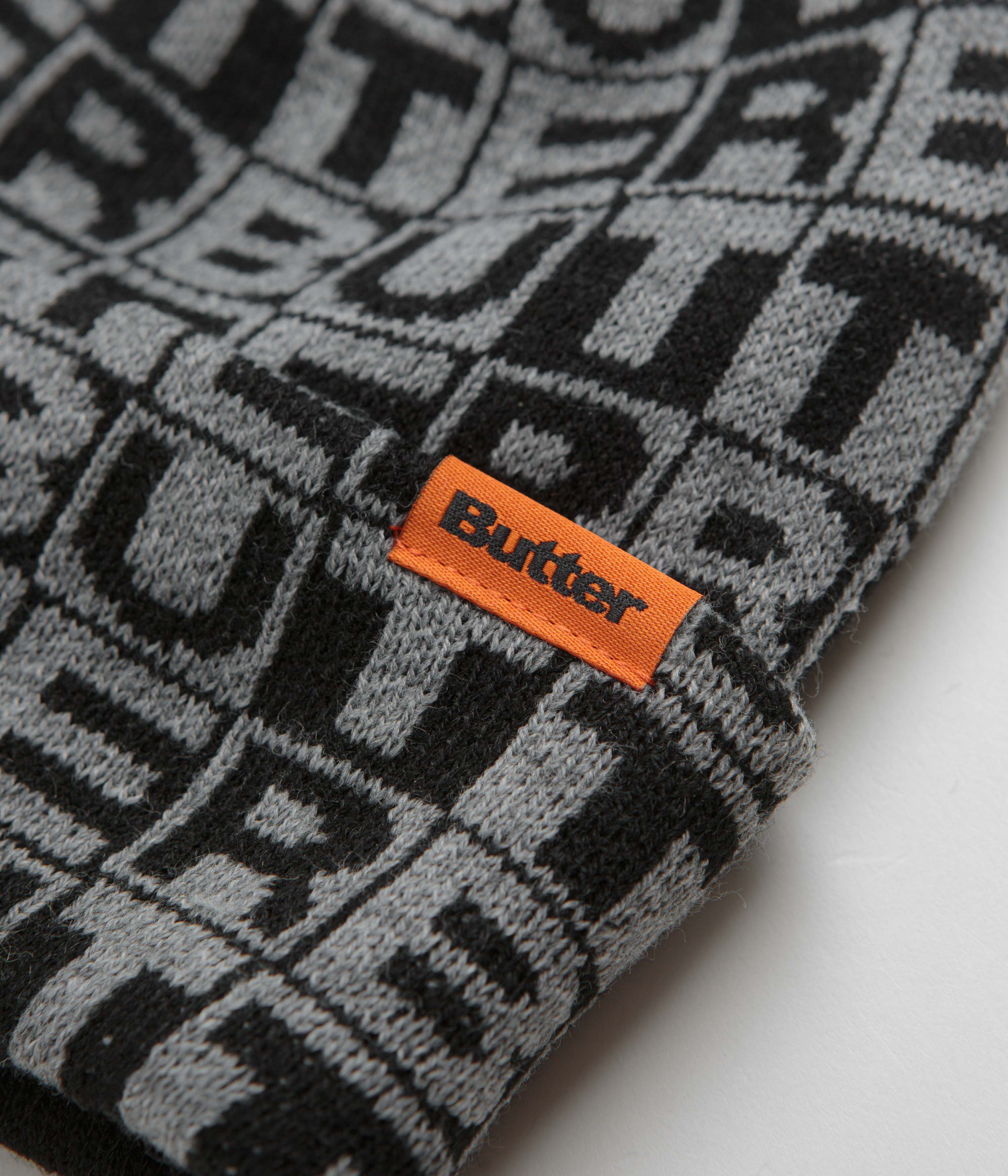 Stylish Butter Goods Tiles Beanie in Classic Black