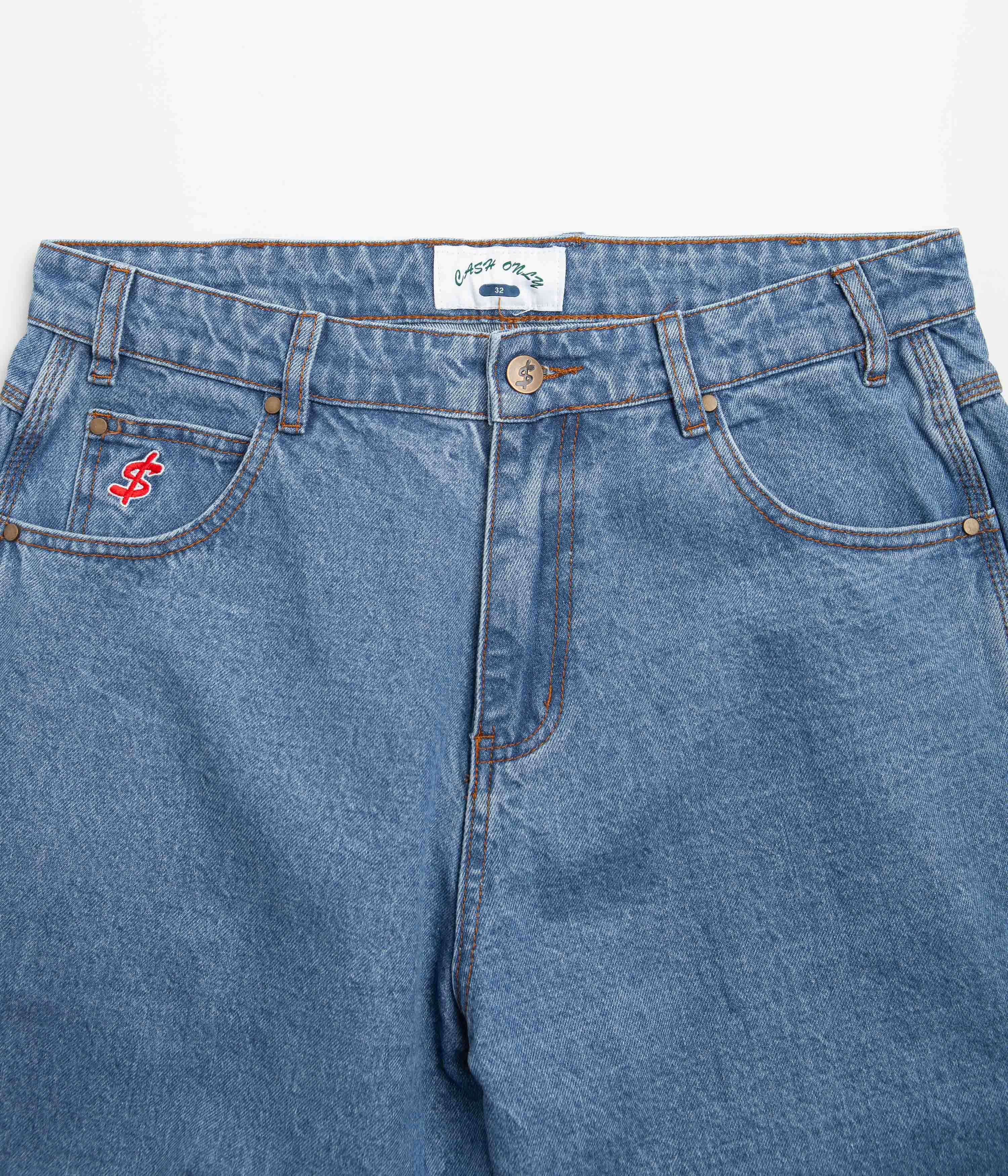 Cash Only Washed Indigo Baggy Jeans: A Skate-Inspired Fashion Statement