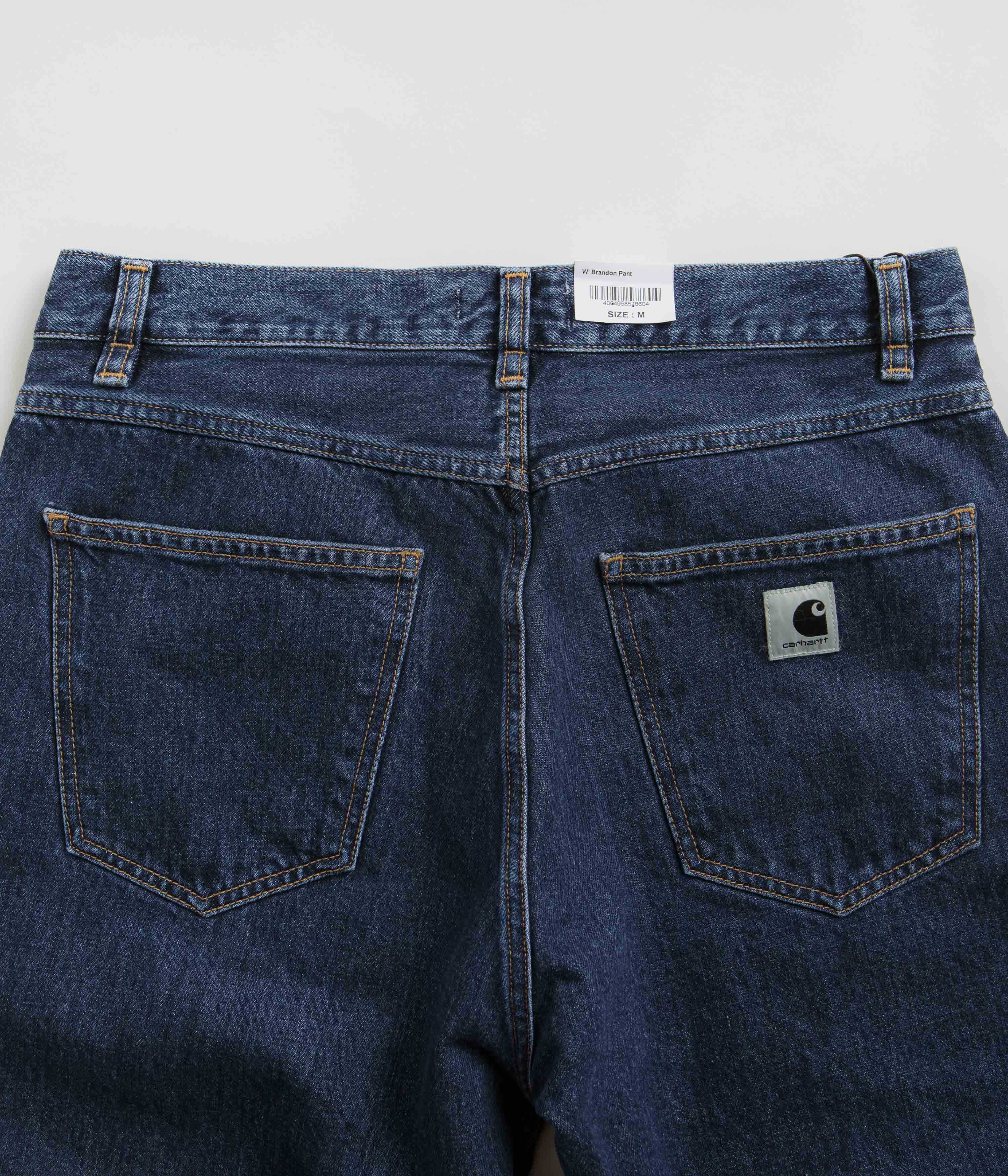Carhartt Women's Brandon Stone-Washed Blue Denim Pants - Stylish and Durable!