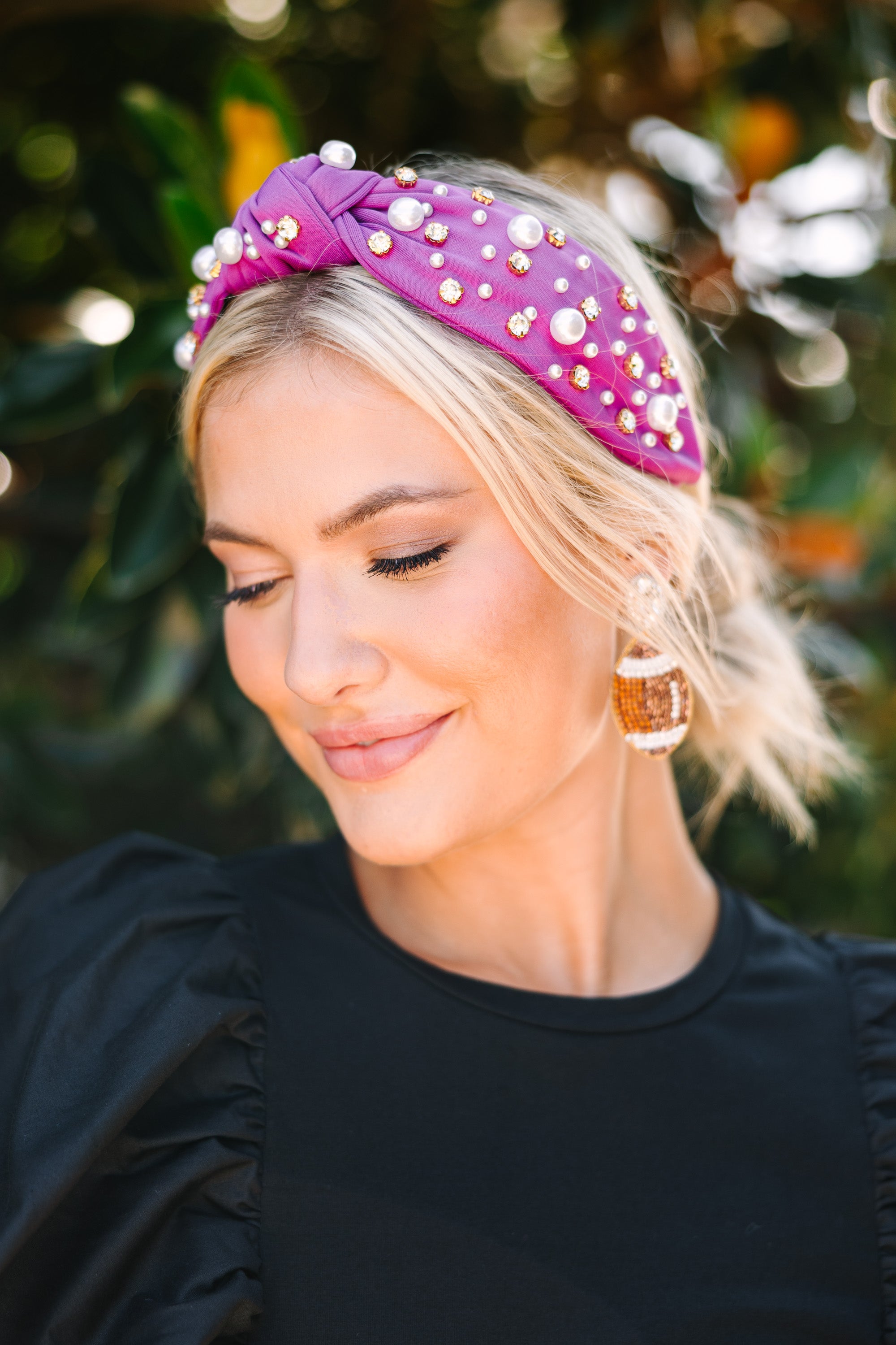 Gorgeous All-In Purple Embellished Headband