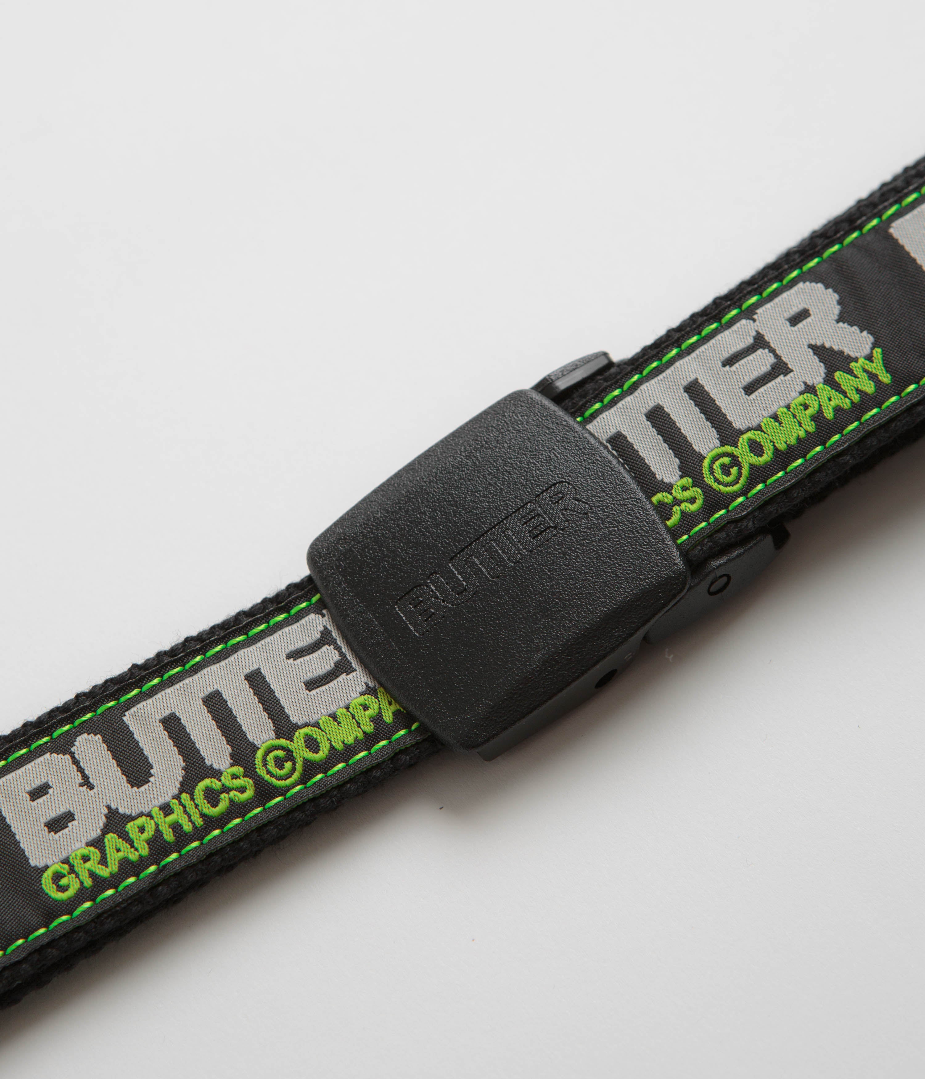 Butter Goods Black Program Woven Belt - A Stylish Essential