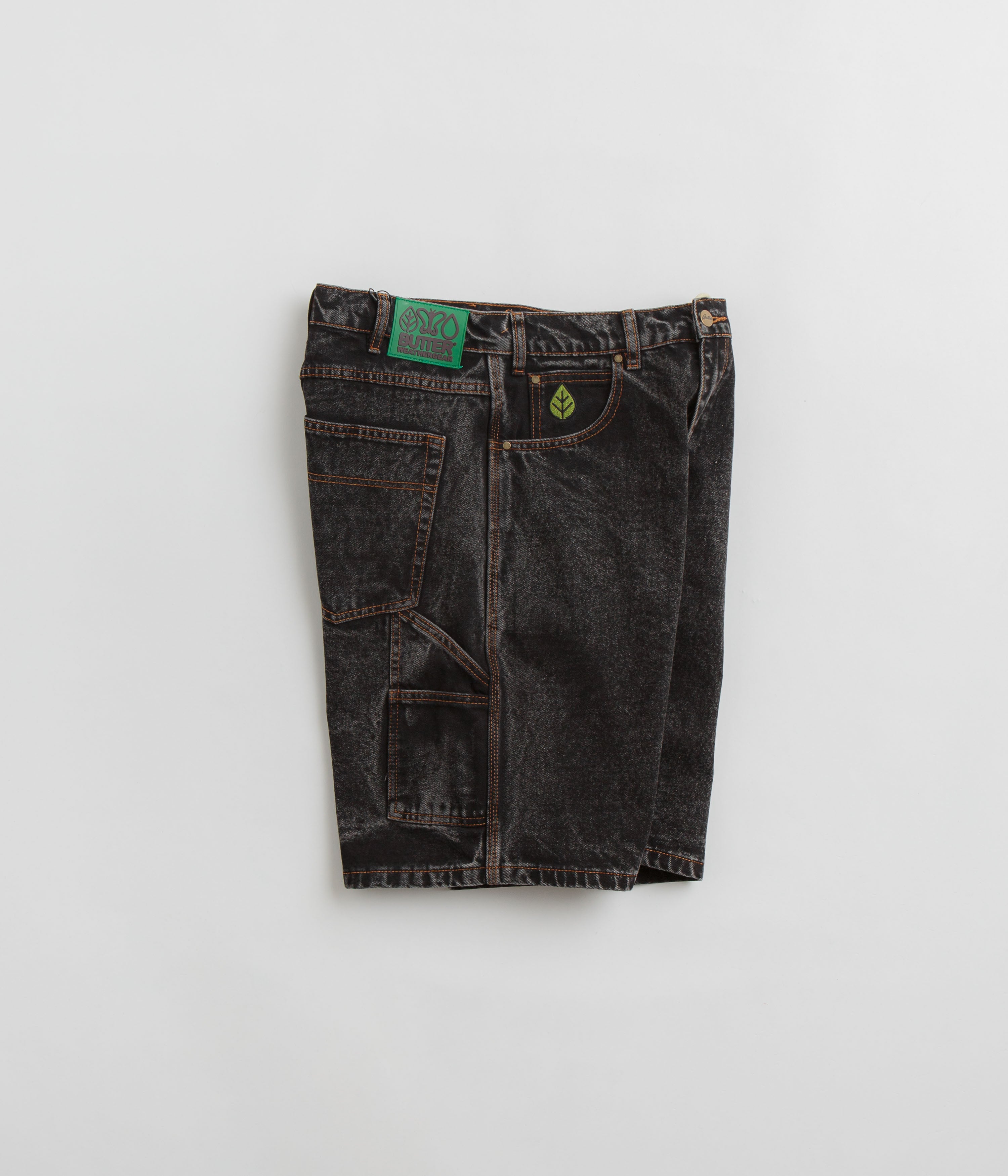 Butter Goods Gun Metal Heavyweight Denim Weathergear Shorts - A Skater's Dream!