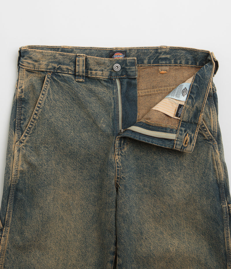 Dickies Stevensville Carpenter Jeans - Stunning Yellow Fade Indigo