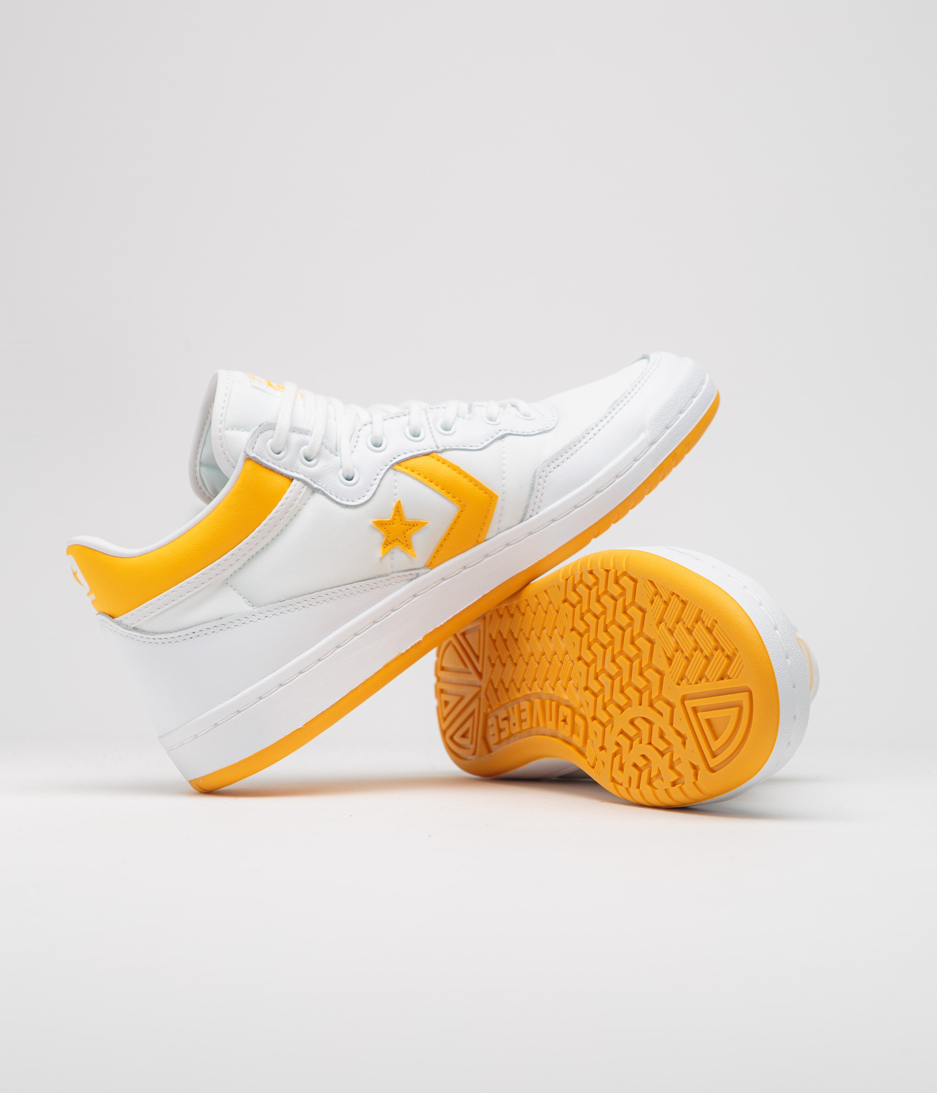 Converse Fastbreak Pro Mid - Stunning White & Light Yellow Shoes
