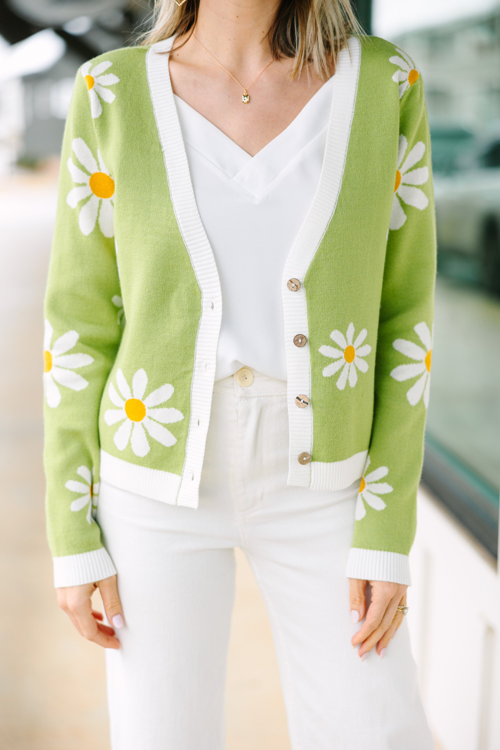 Super Fun Lime Green Floral Cardigan - Feel the Joy!