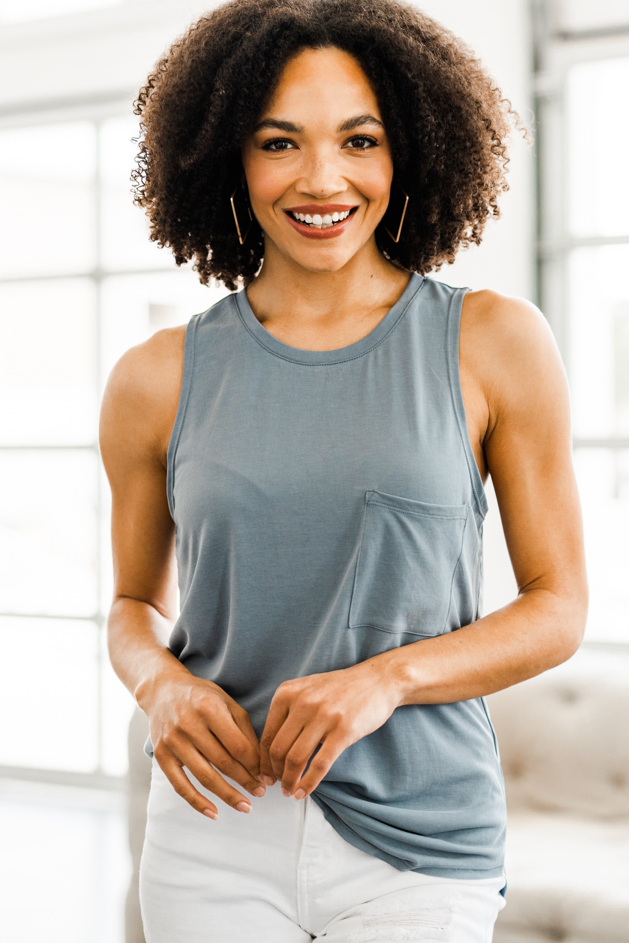 All In Good Fun Blue Stone Tank - The Ultimate Casual Comfort