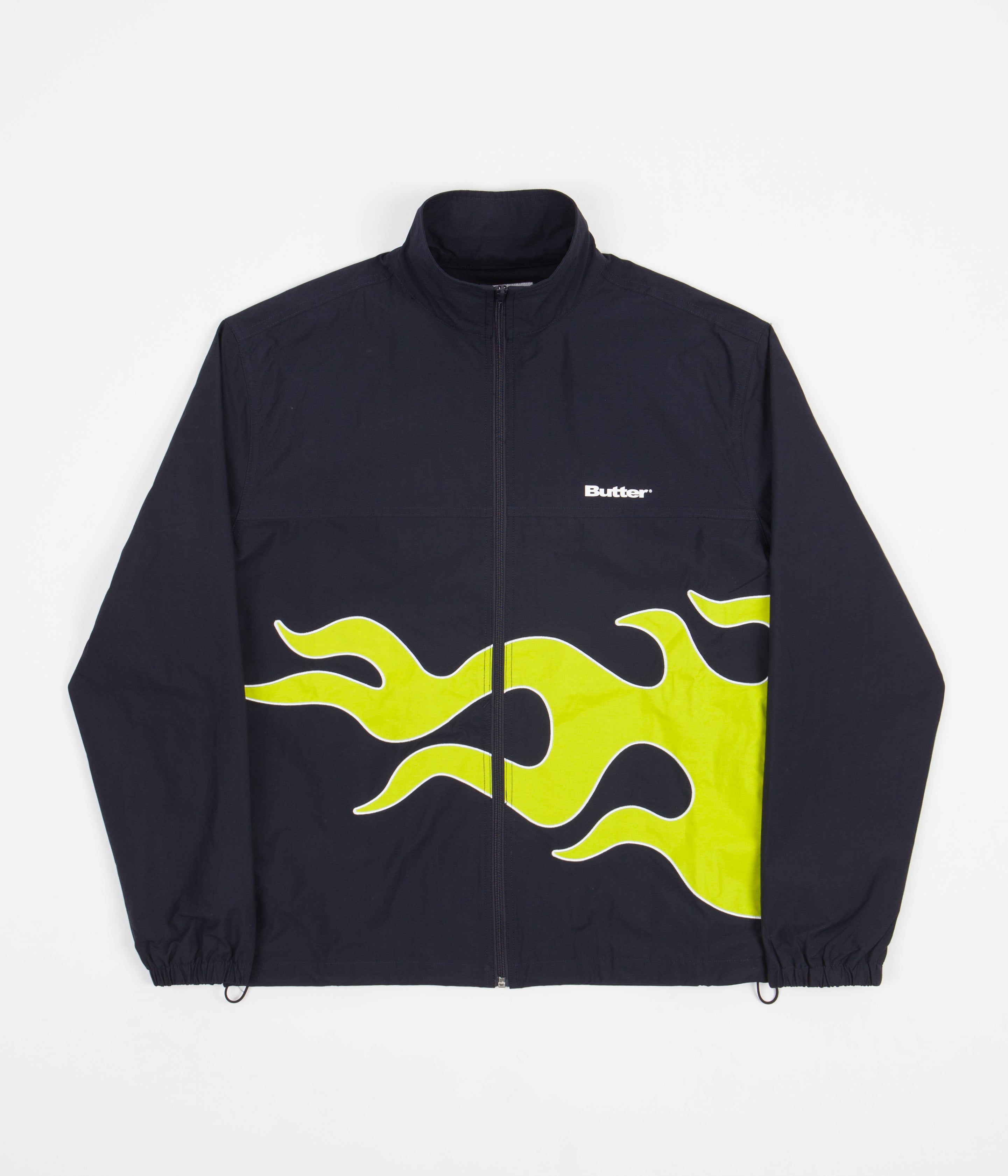 Butter Goods Navy Flame-Inspired Jacket - A Must-Have for Skate Enthusiasts