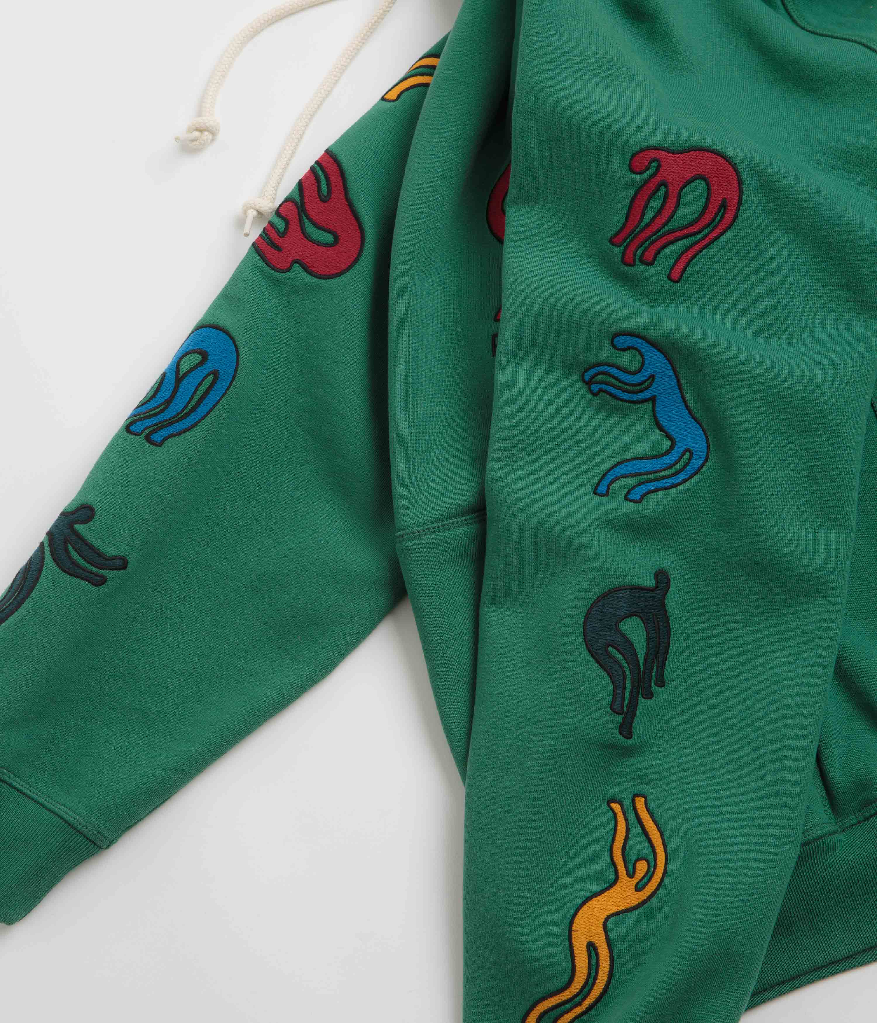 by Parra La Chambre Nuit Washed Green Hoodie - A Fashion Must-Have!