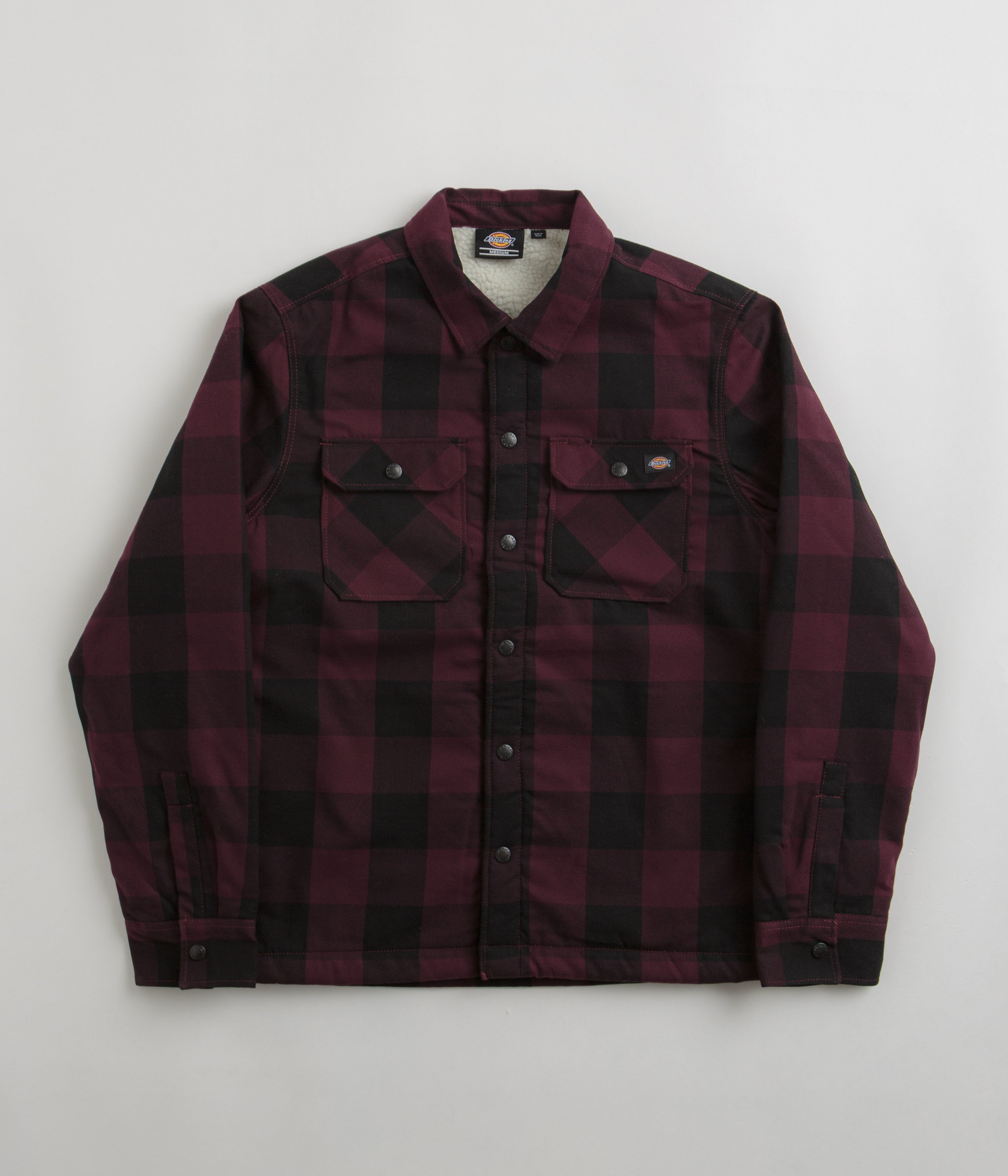 Dickies Maroon Sherpa Lined Sacramento Shirt - A Stylish and Comfortable Workwear Essential