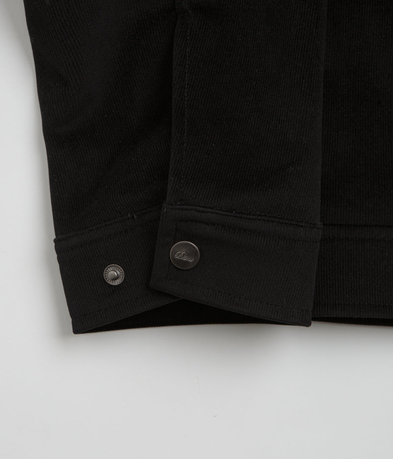 Stylish Dime Corduroy Zip Jacket - Timeless Black