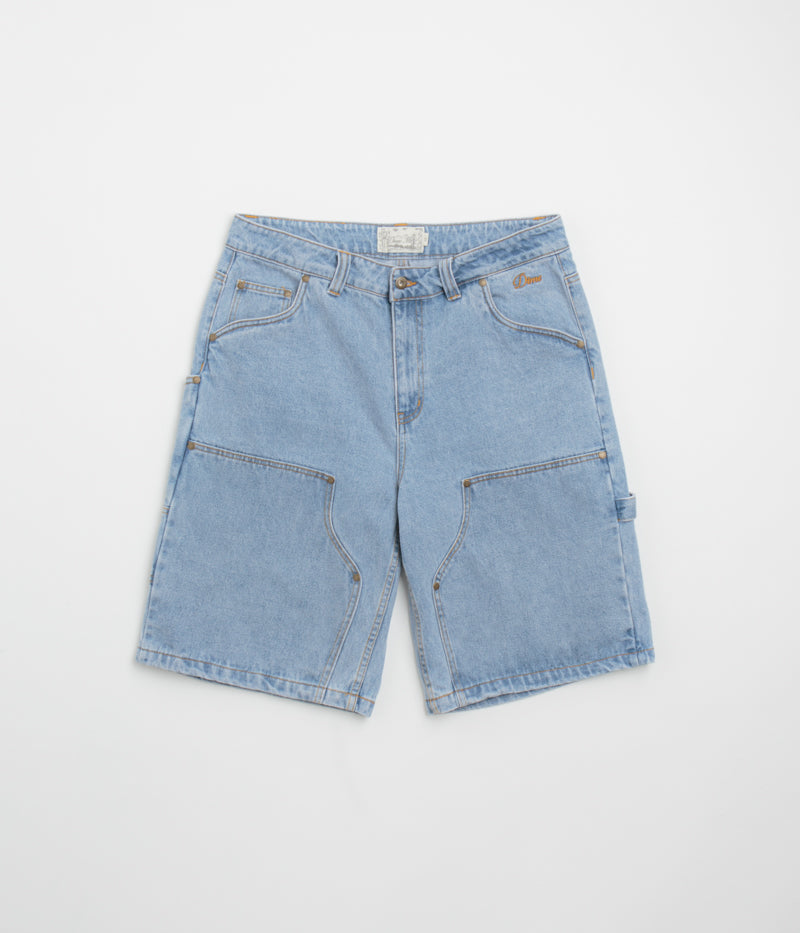 Dime Blue Washed Carpenter Denim Shorts - Stylish and Functional