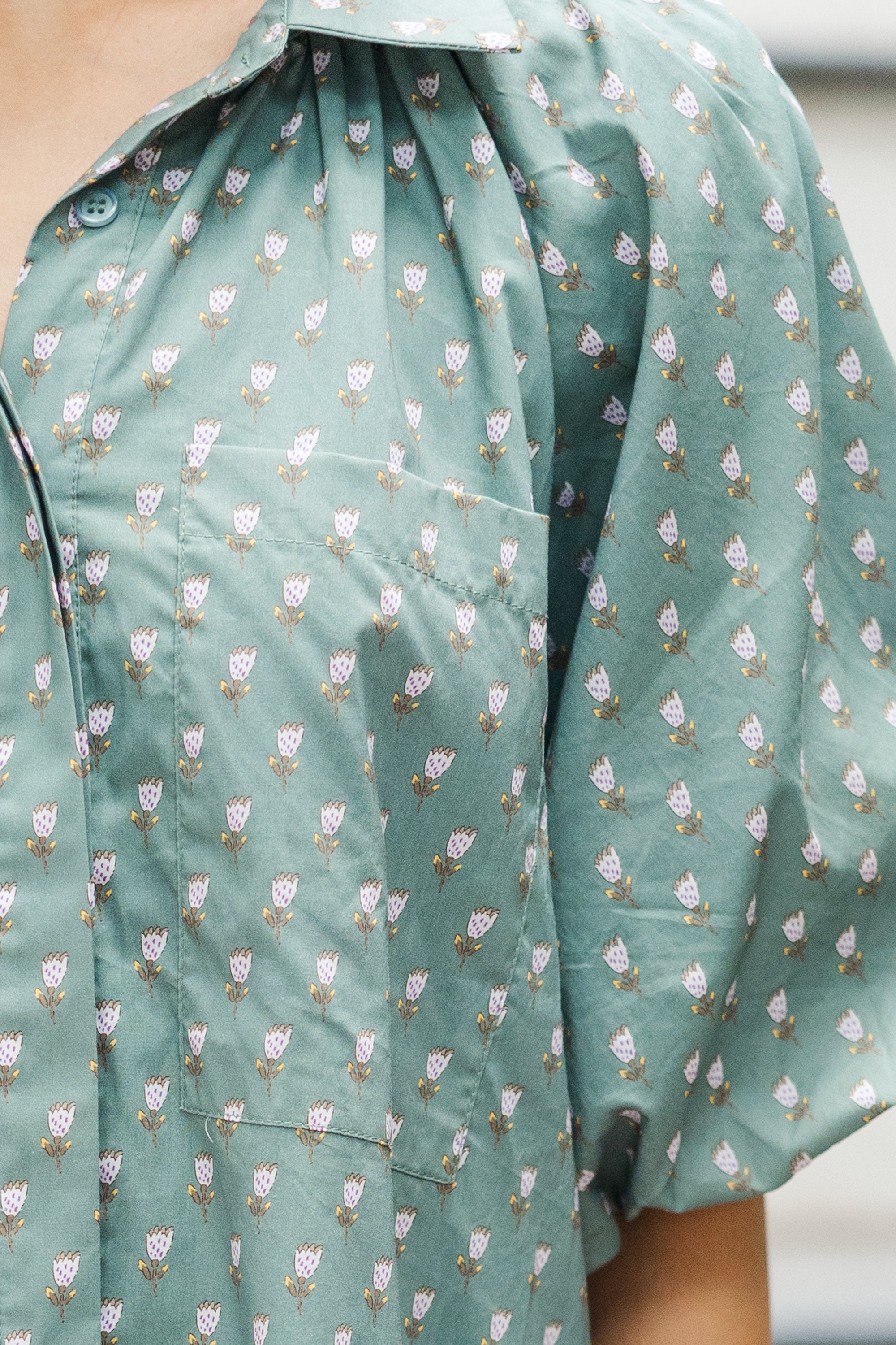 Aureum: Unleash Your Style with Eucalyptus Green Floral Dress