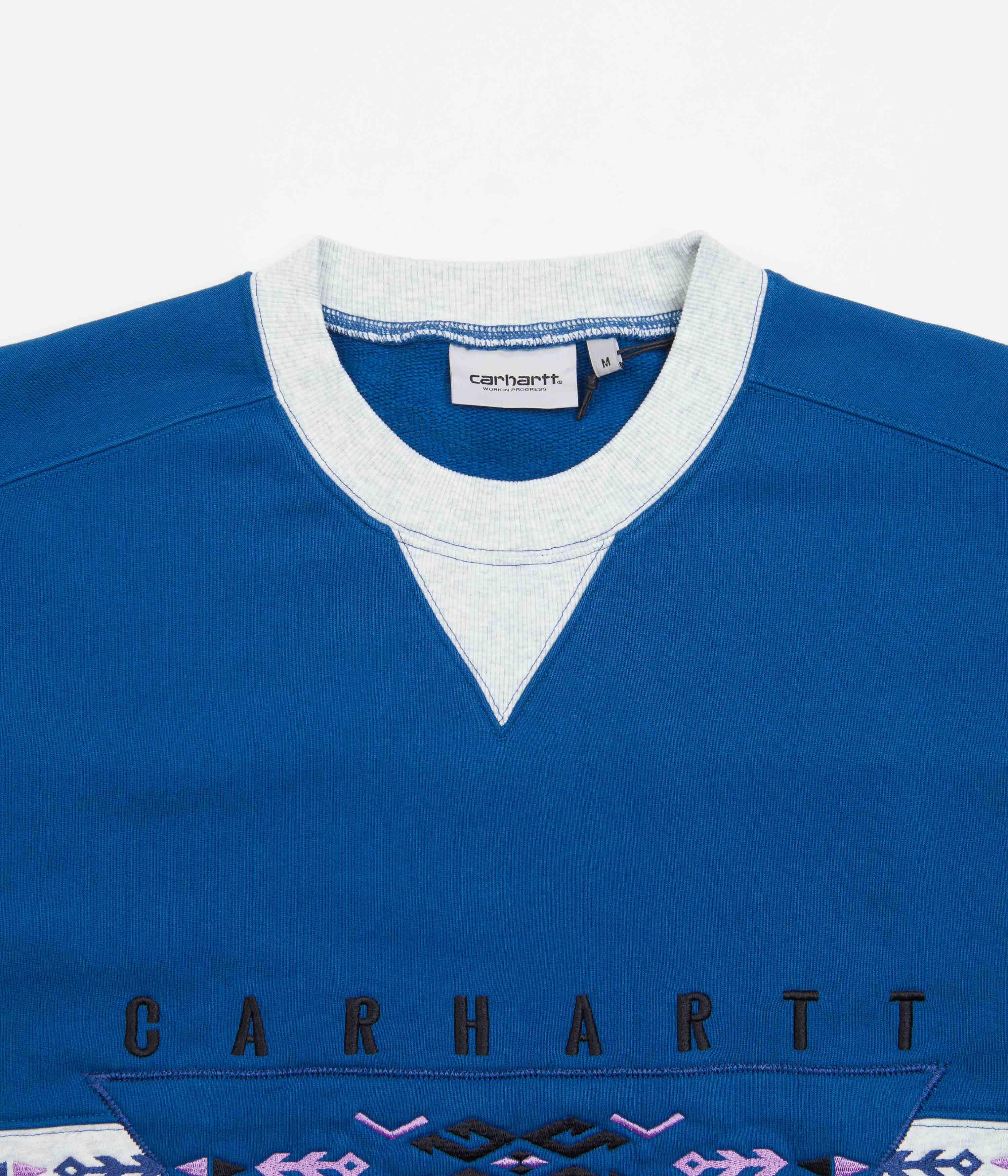 Carhartt Santa Fe Crewneck Sweatshirt - Stunning Amalfi / Ash Heather