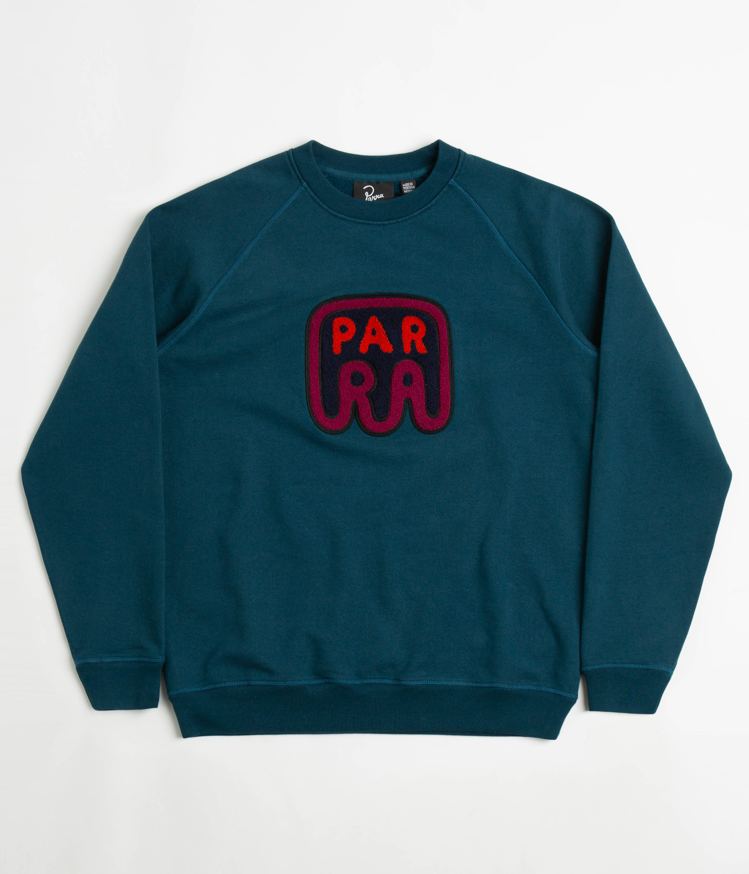 by Parra Deep Sea Green Fast Food Logo Crewneck Sweatshirt - A Must-Have!
