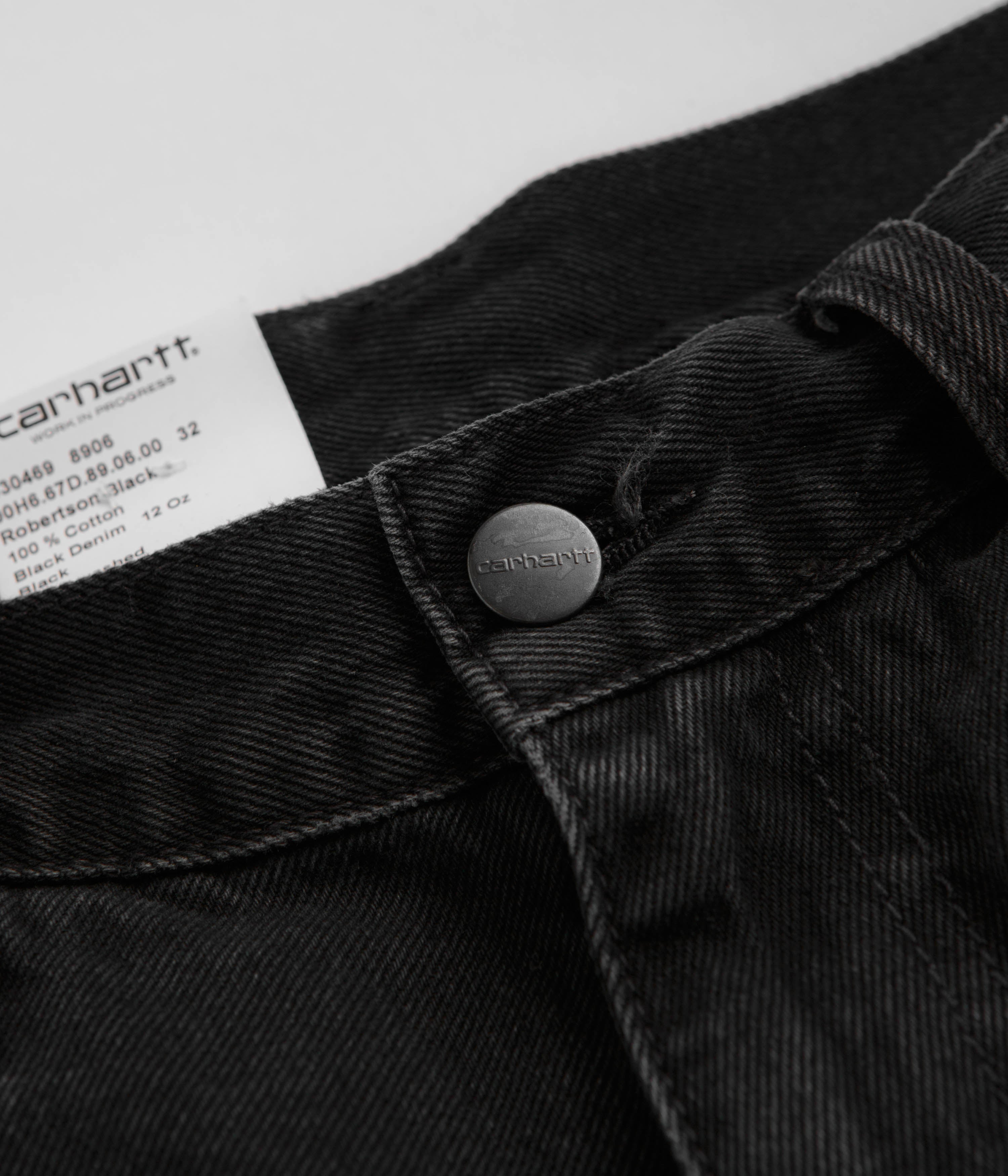 Carhartt Landon Shorts - Stylish Black Stone Washed