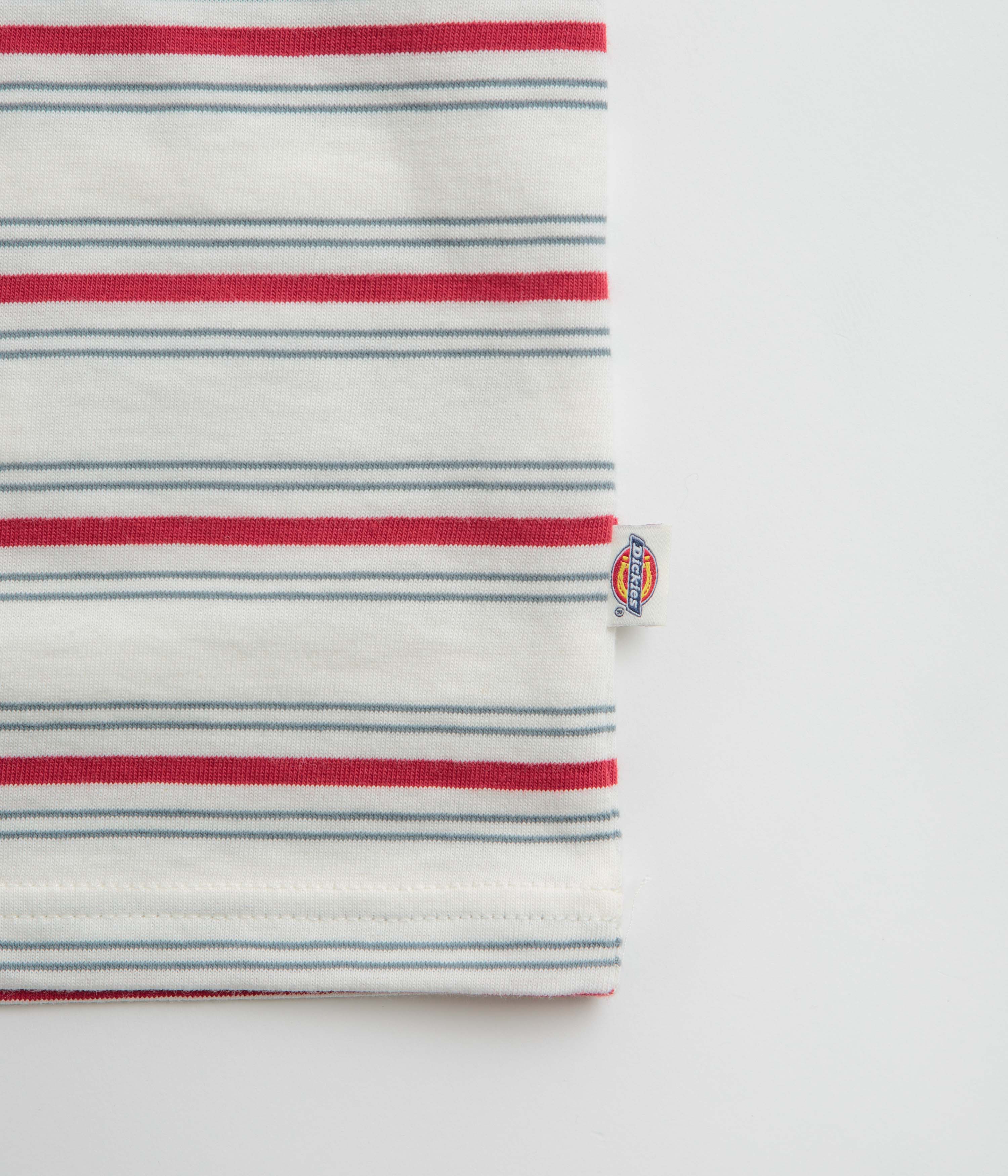 Dickies Lewistown Stripe T-Shirt - Egret: Stylish & Comfortable!
