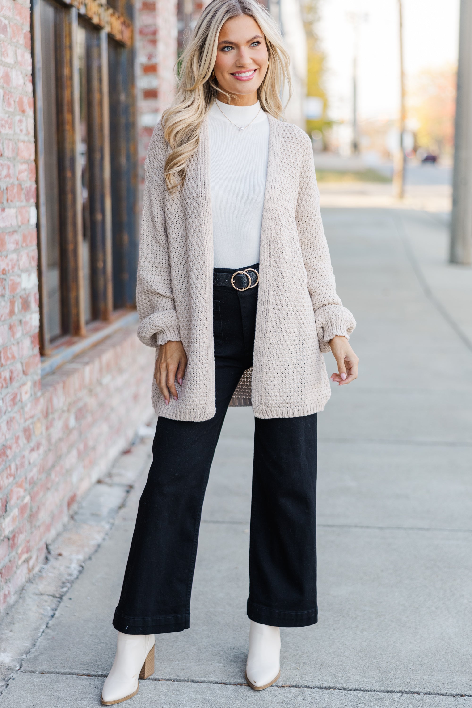 Face The Day Taupe Brown Cardigan - Your Fall & Winter Essential