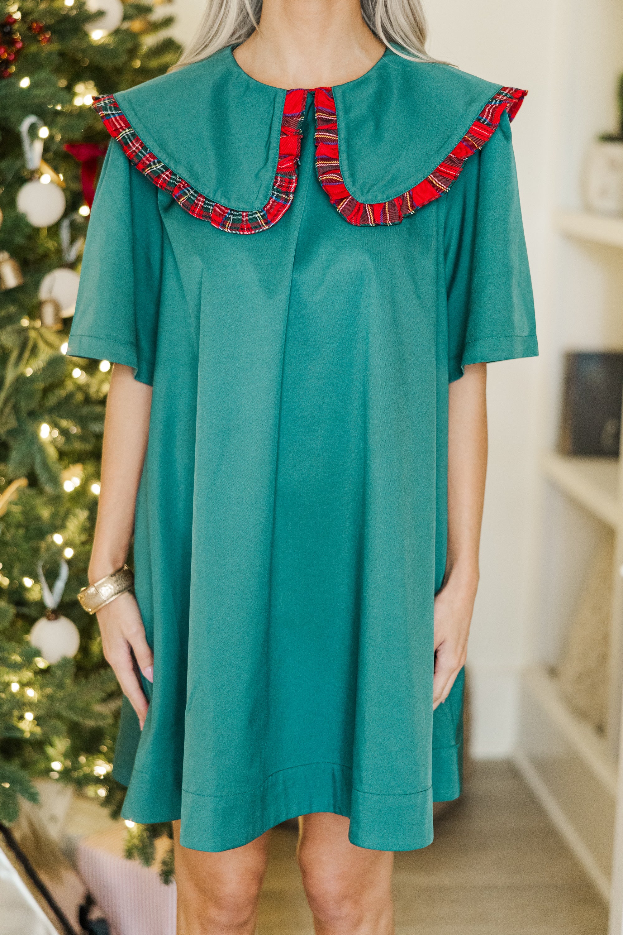 Stunning All In Plain Sight Green Dress for the Holidays
