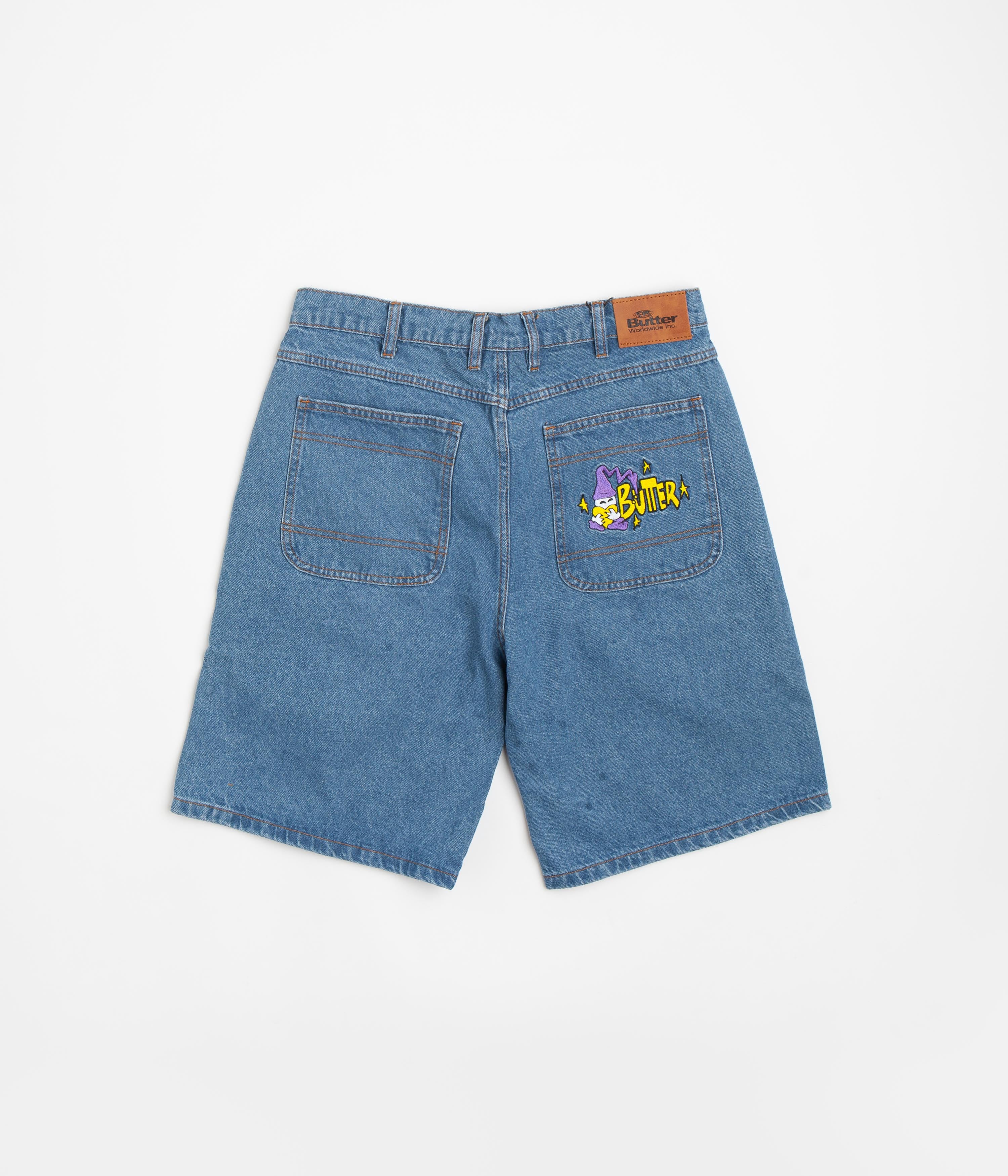Butter Goods Wizard Washed Indigo Denim Shorts - A Skate Culture Essential!