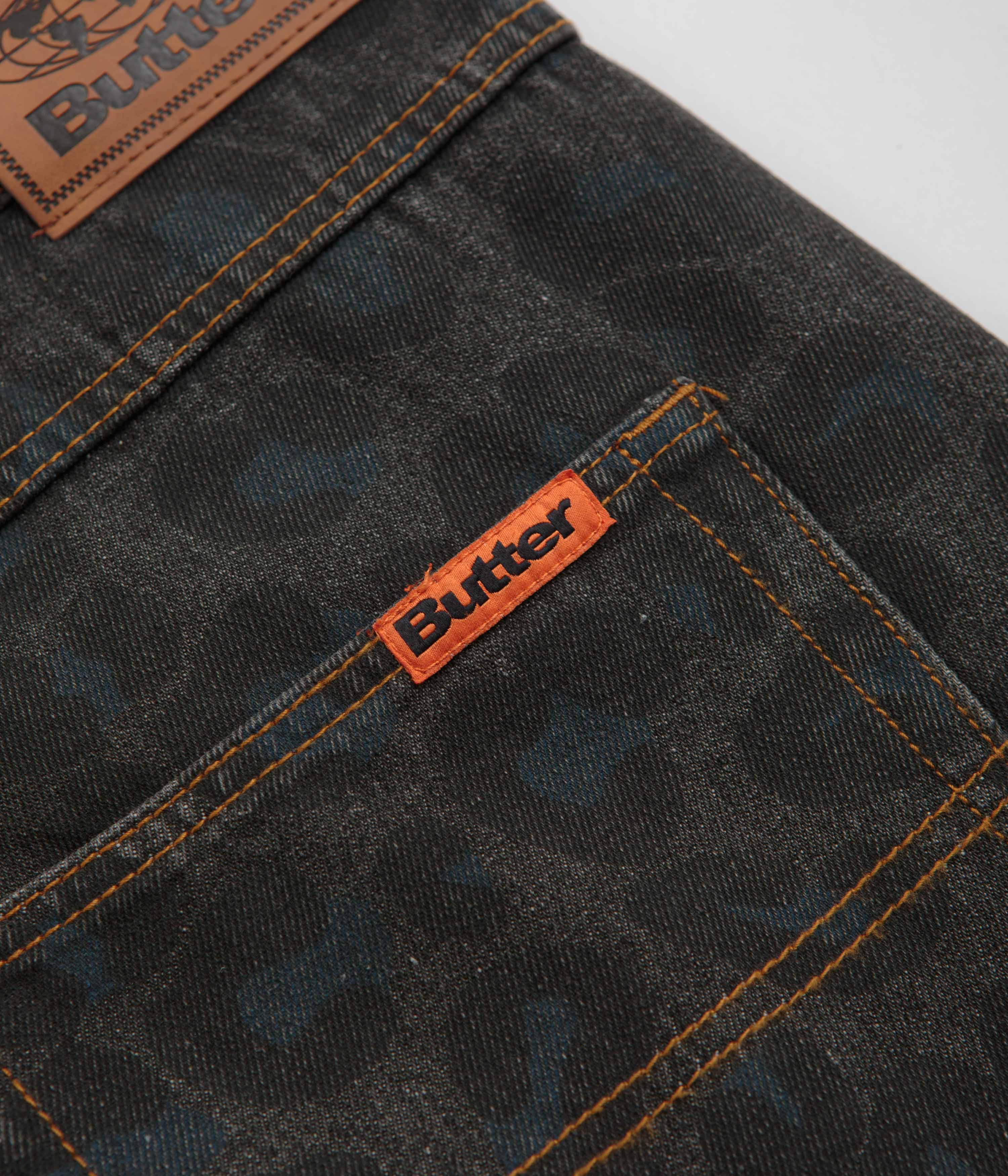 Butter Goods Black Leopard Print Denim Shorts - Irresistible Style!