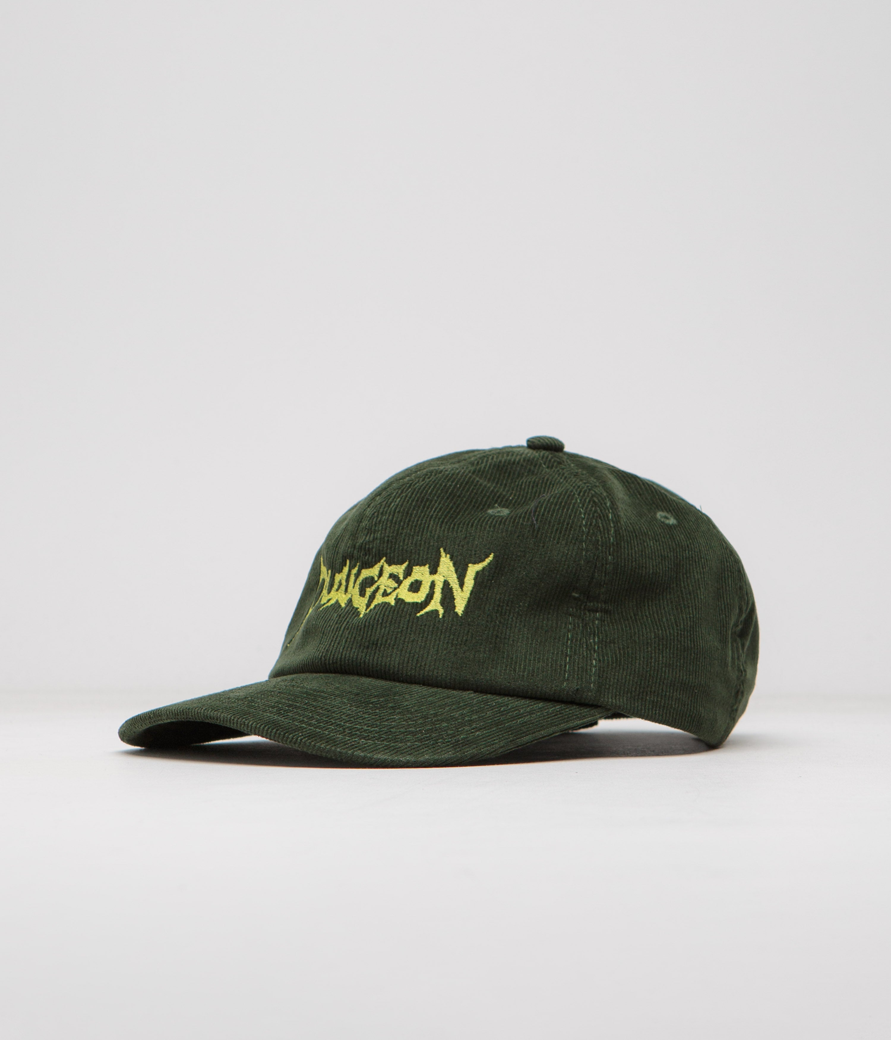 Olive Dungeon Corduroy Cap - A Skateboarder's Must-Have!