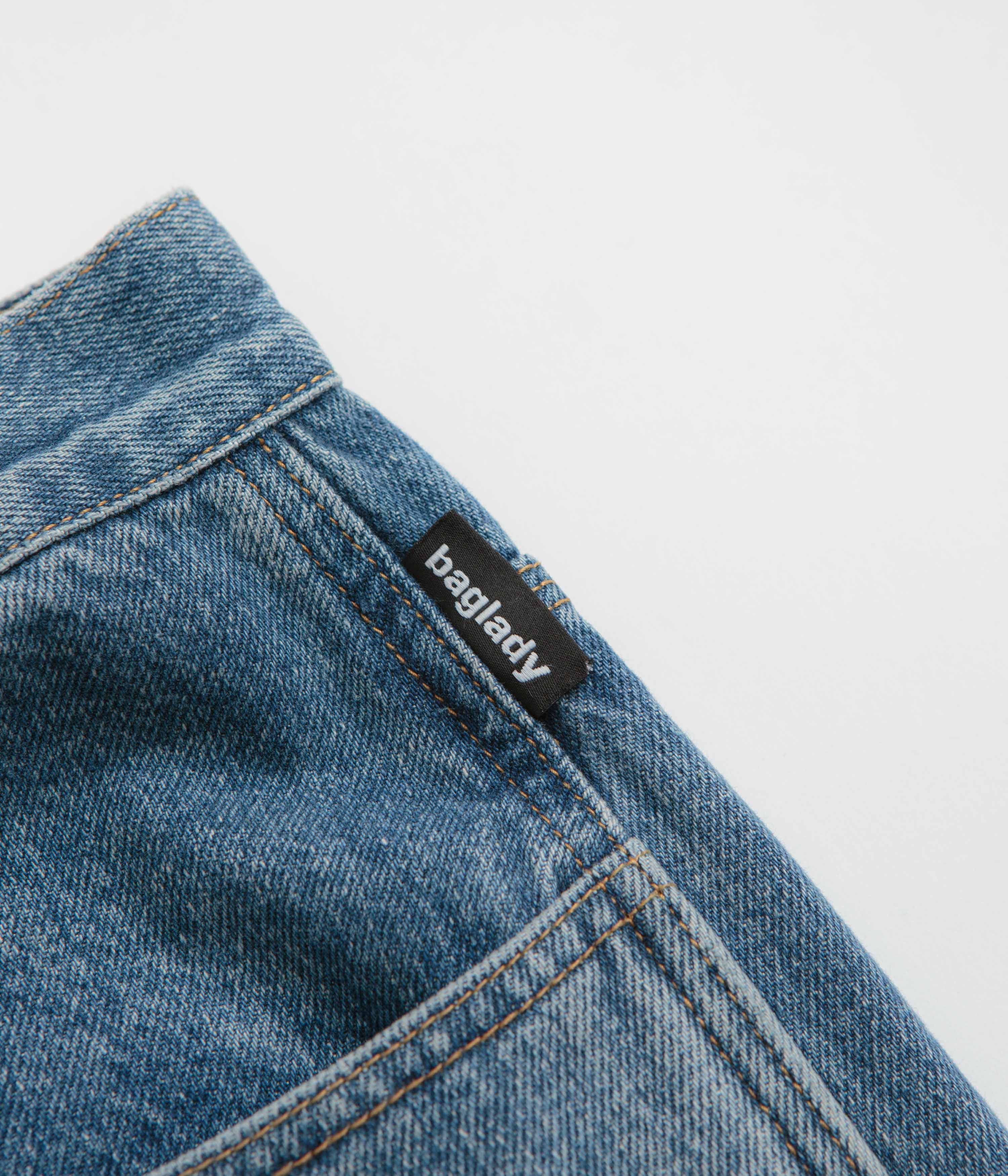 Baglady Acid Wash Warp Denim Shorts - A Trendy Unisex Must-Have