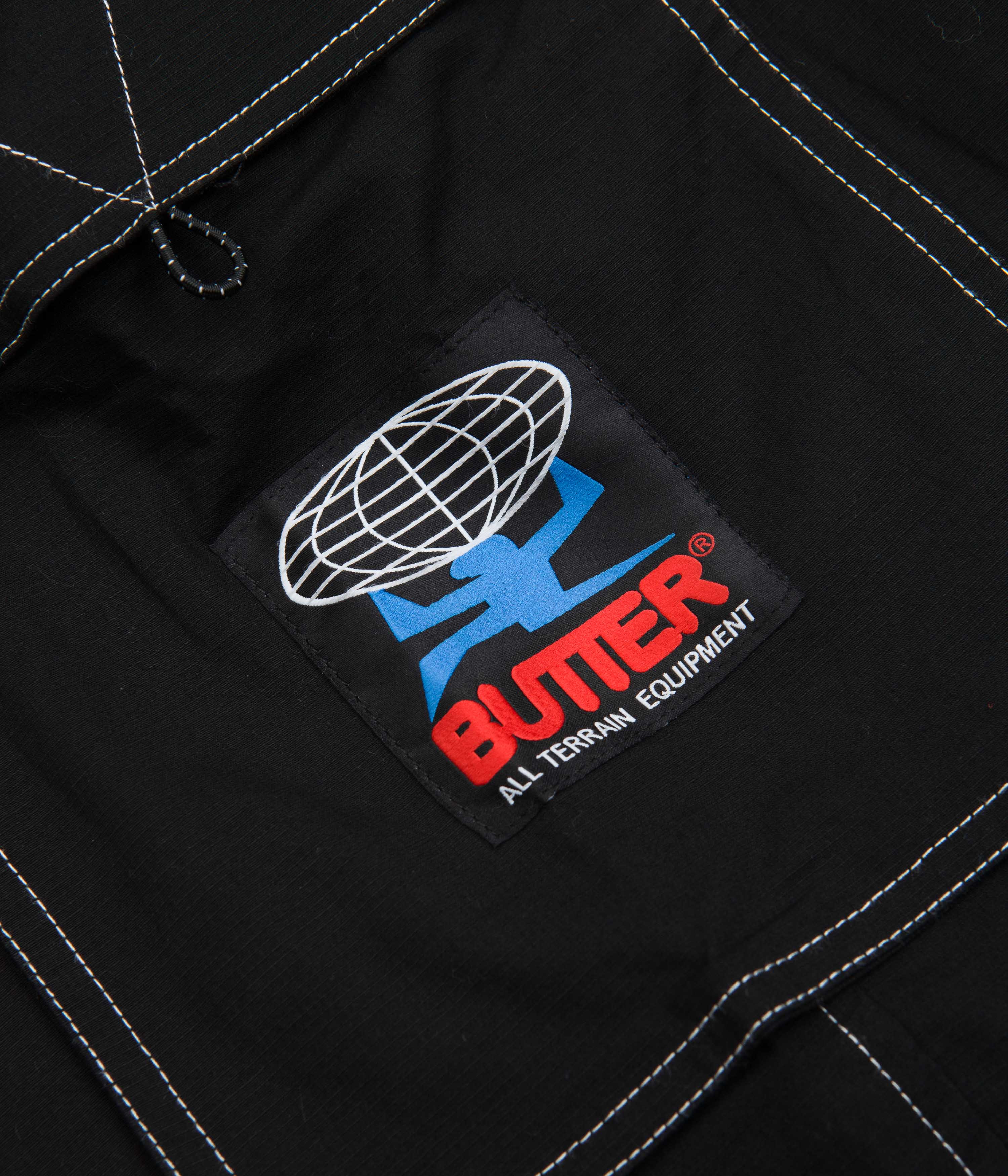 Butter Goods Black Terrain Contrast Stitch Cargo Pants - A Skater's Dream!
