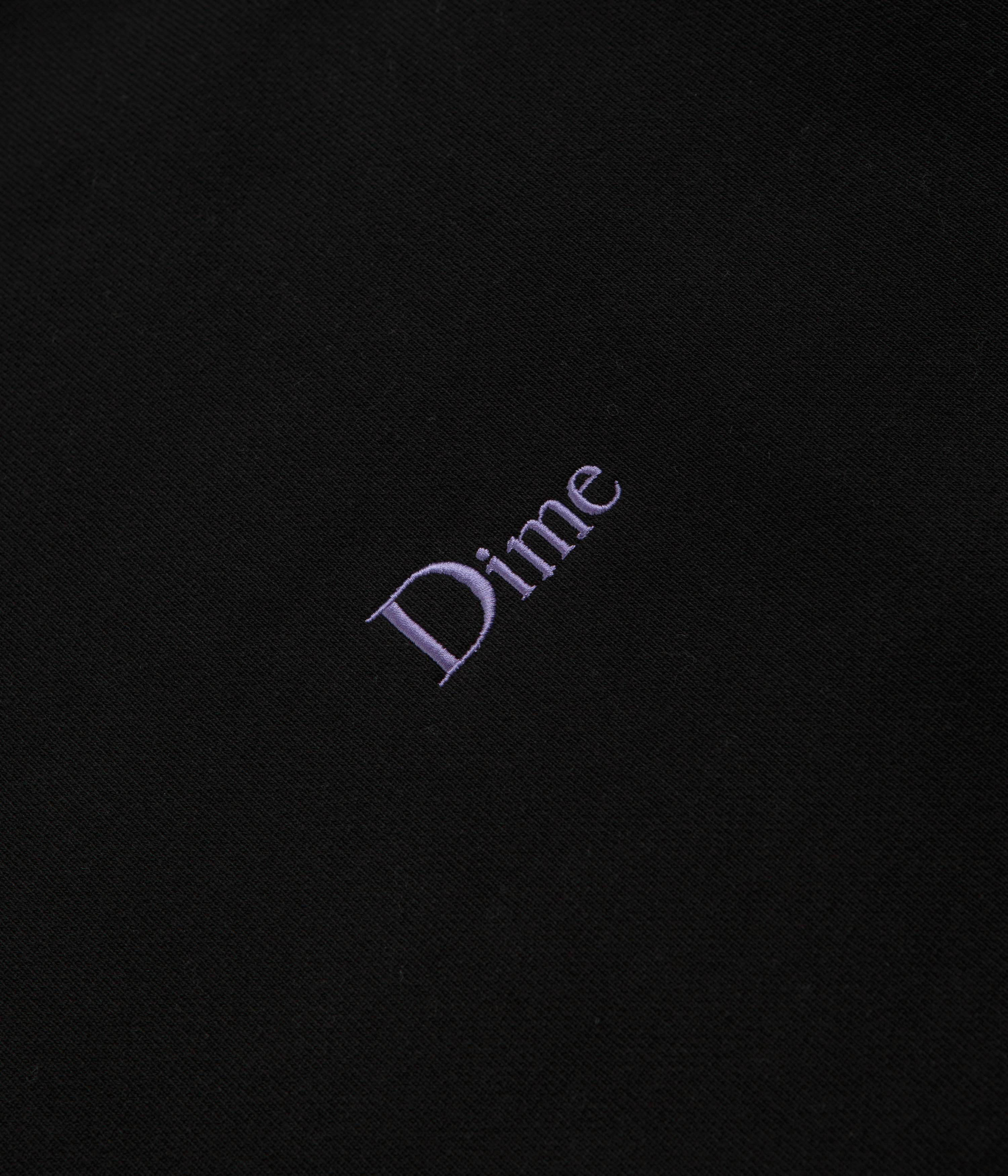 Dime's Stunning Black Classic Small Logo Crewneck Sweatshirt
