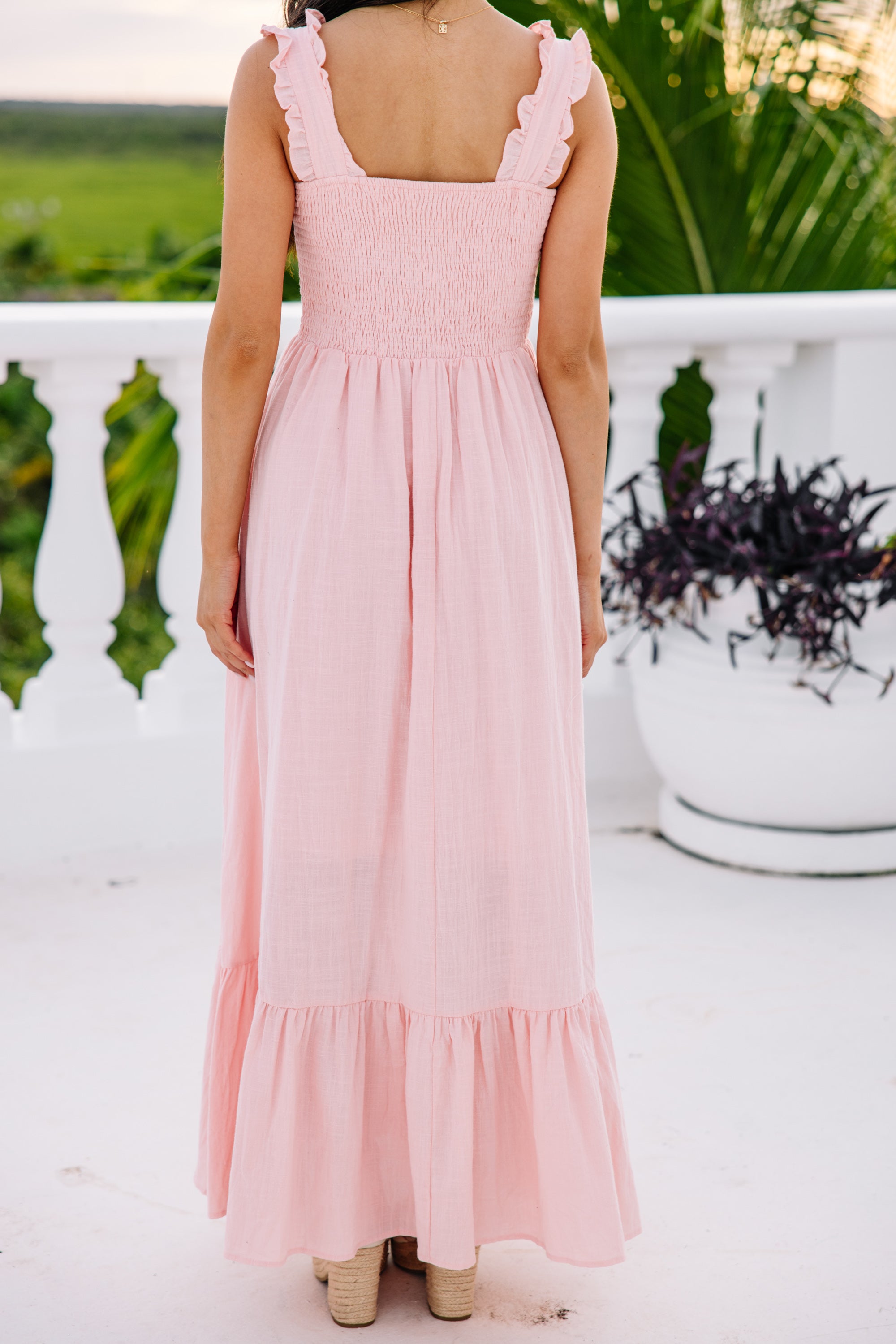 Irresistible Blush Pink Smocked Maxi Dress for Dreamy Dates