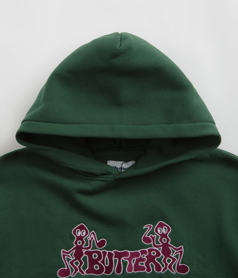 Butter Goods Forest Green Notes Embroidered Hoodie - A Must-Have!