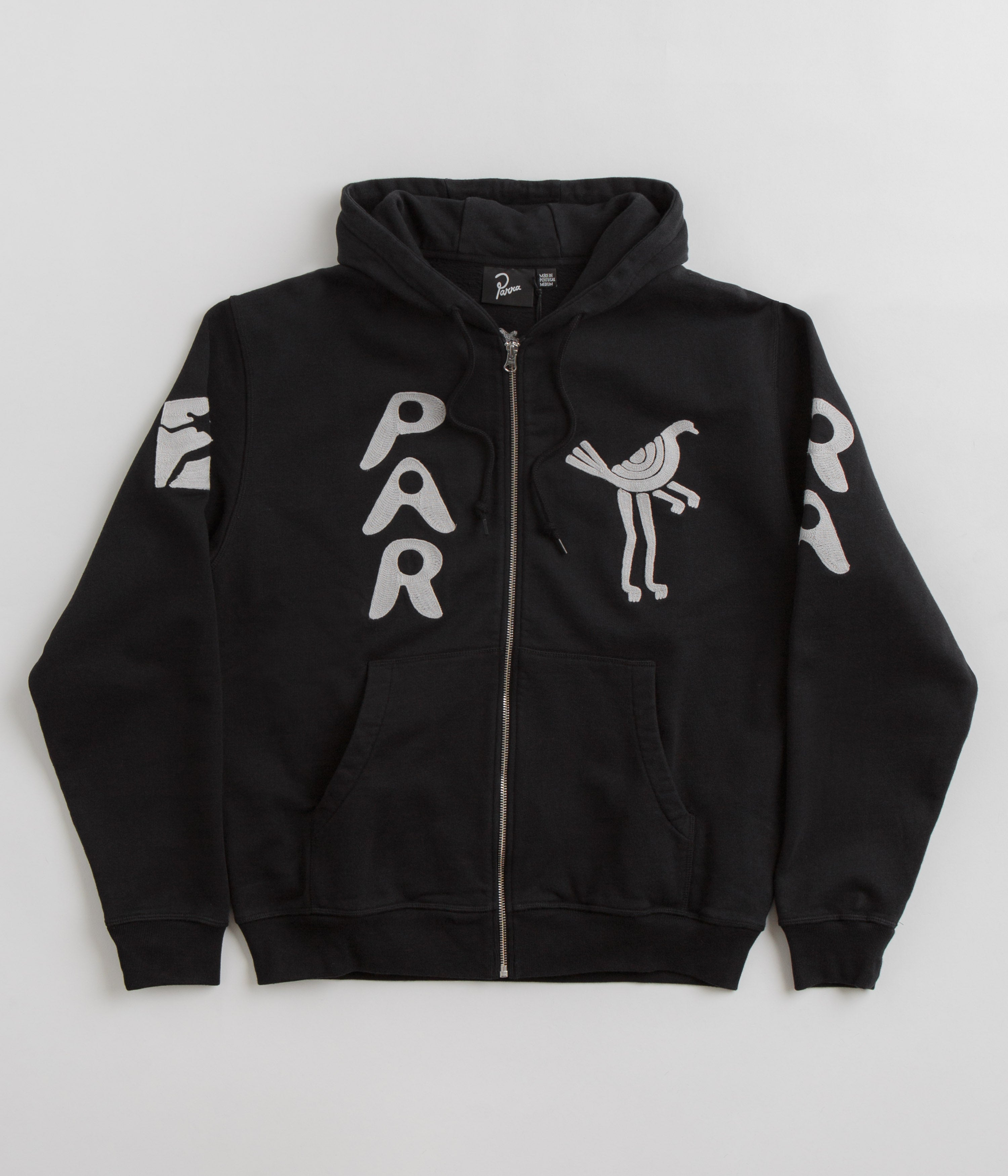 by Parra Black Zipped Pigeon Zip Hoodie - A Fashion Statement