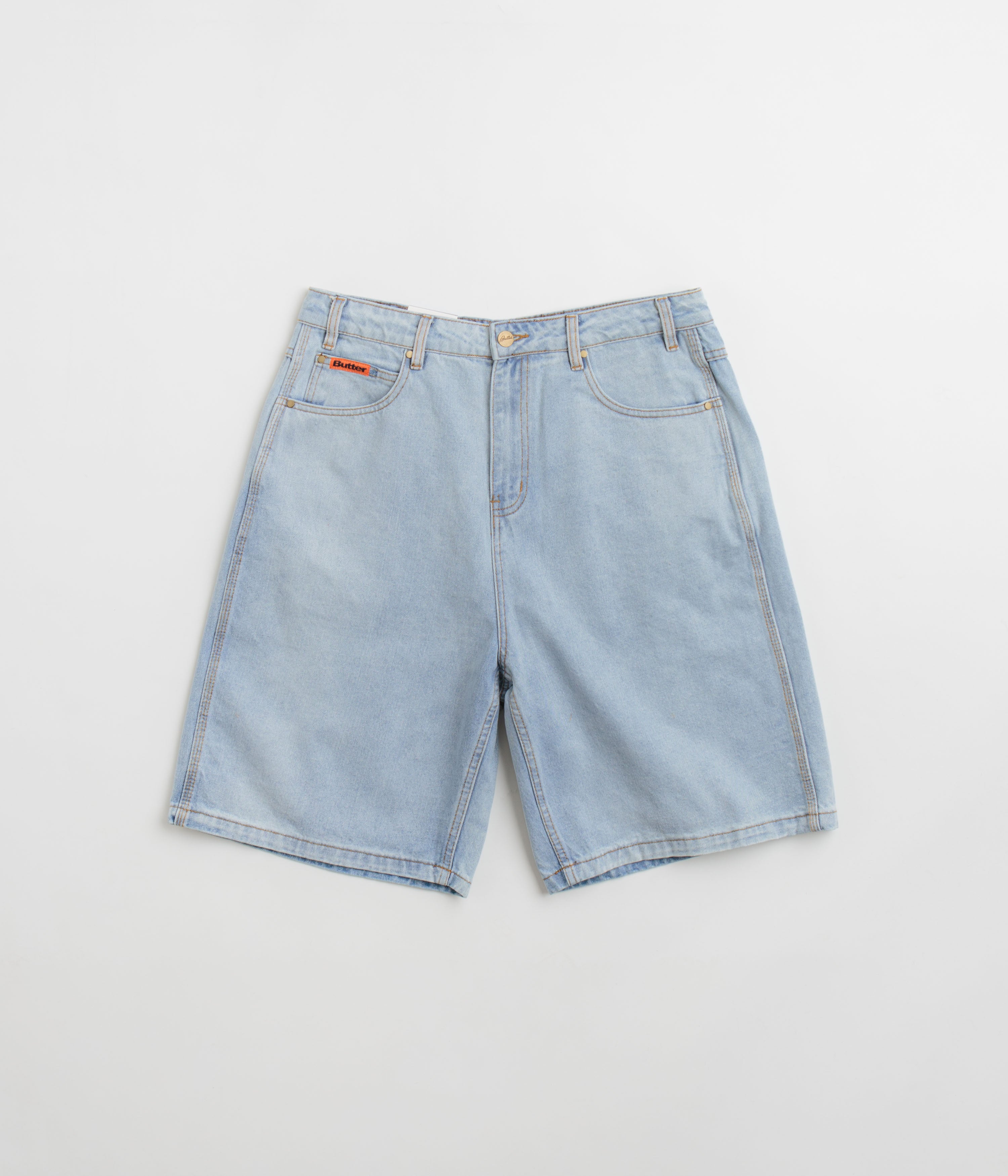 Butter Goods Stylish Light Blue Baggy Denim Shorts