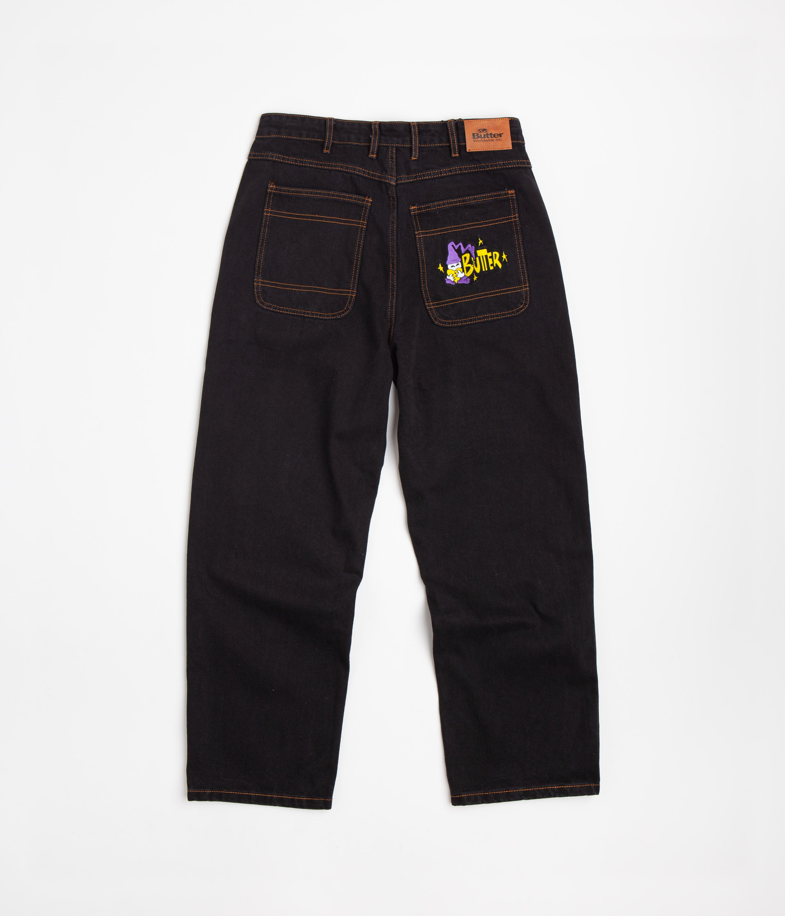Butter Goods Wizard Jeans - Washed Black: Stylish Skatewear!