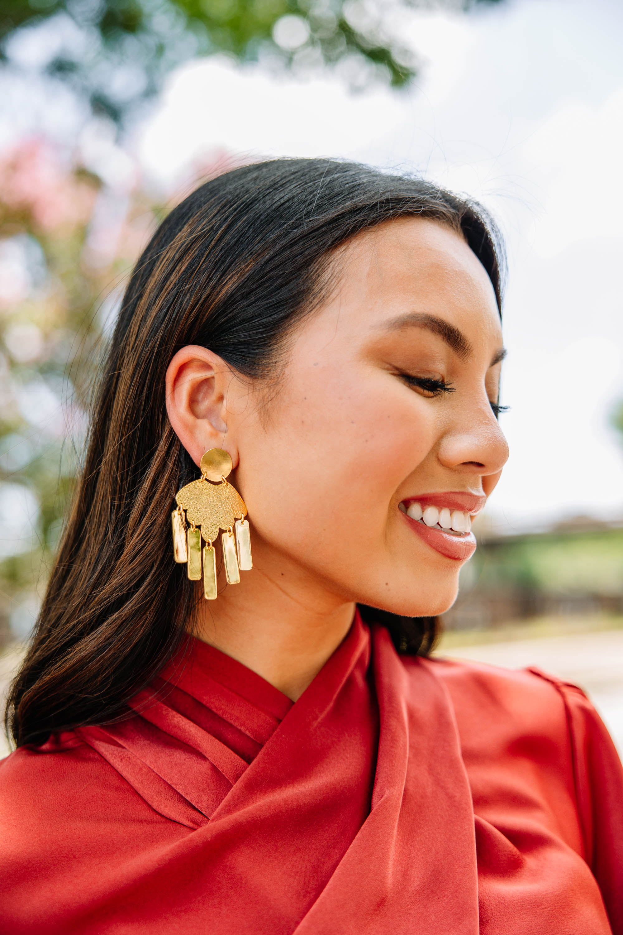 Gorgeous All On You Gold Earrings