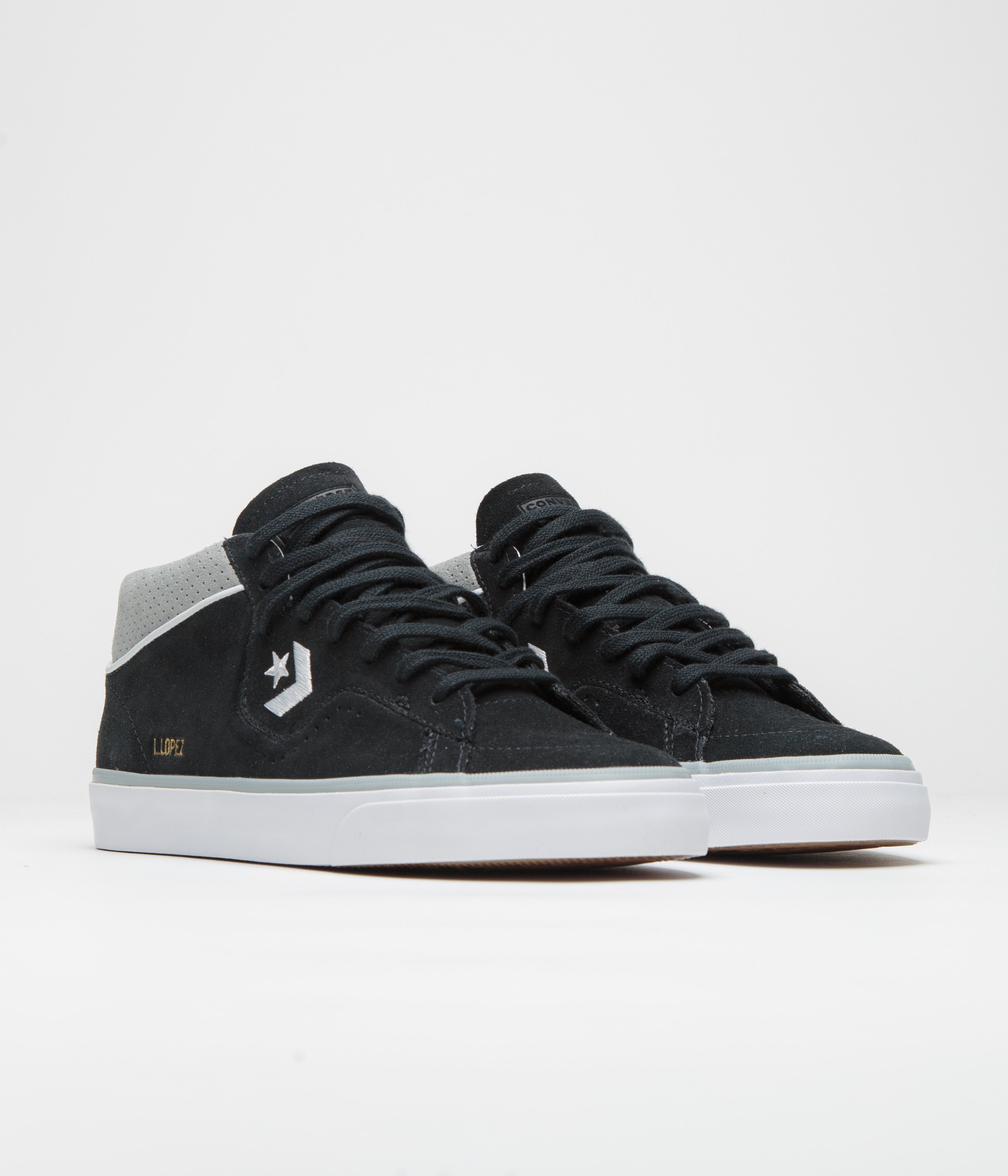 Converse Cons Louie Lopez Pro Ox Shoes - Stunning Black/Ash Stone/White Combo