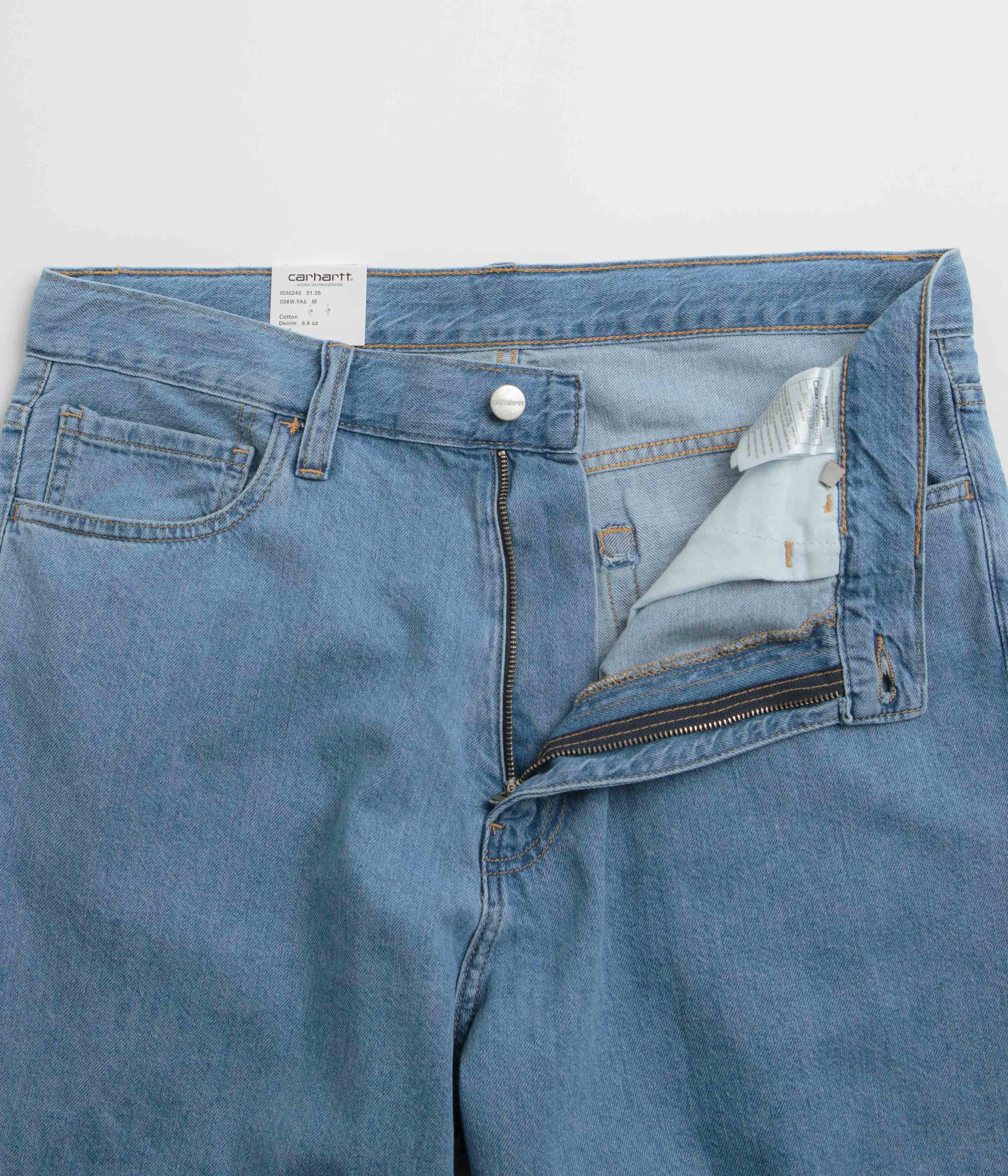 Carhartt Lucas Blue Bleached Pants - A Must-Have!