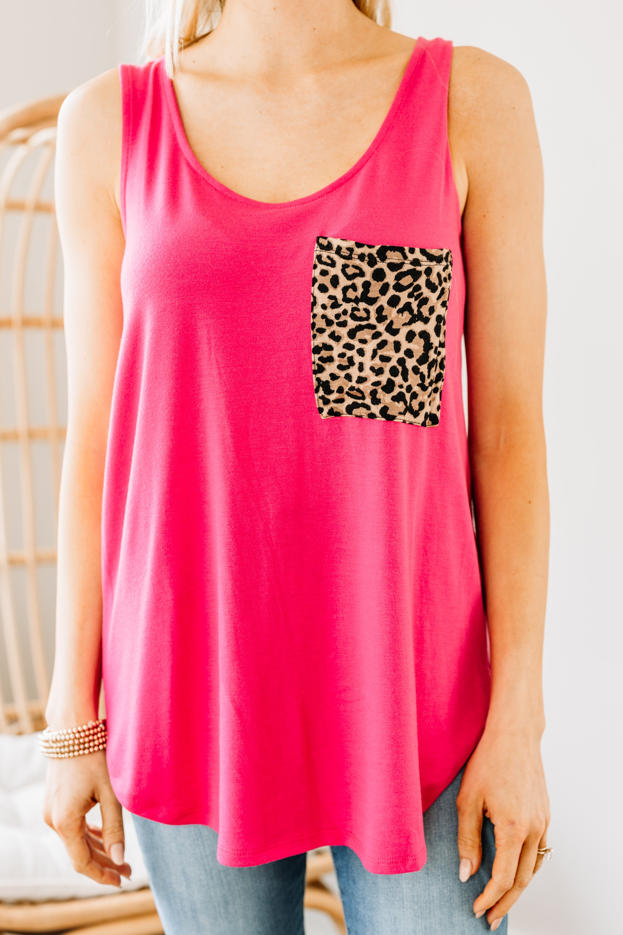 Gorgeous Fuchsia Pink Pocket Tank for Your Best Summer Vibes