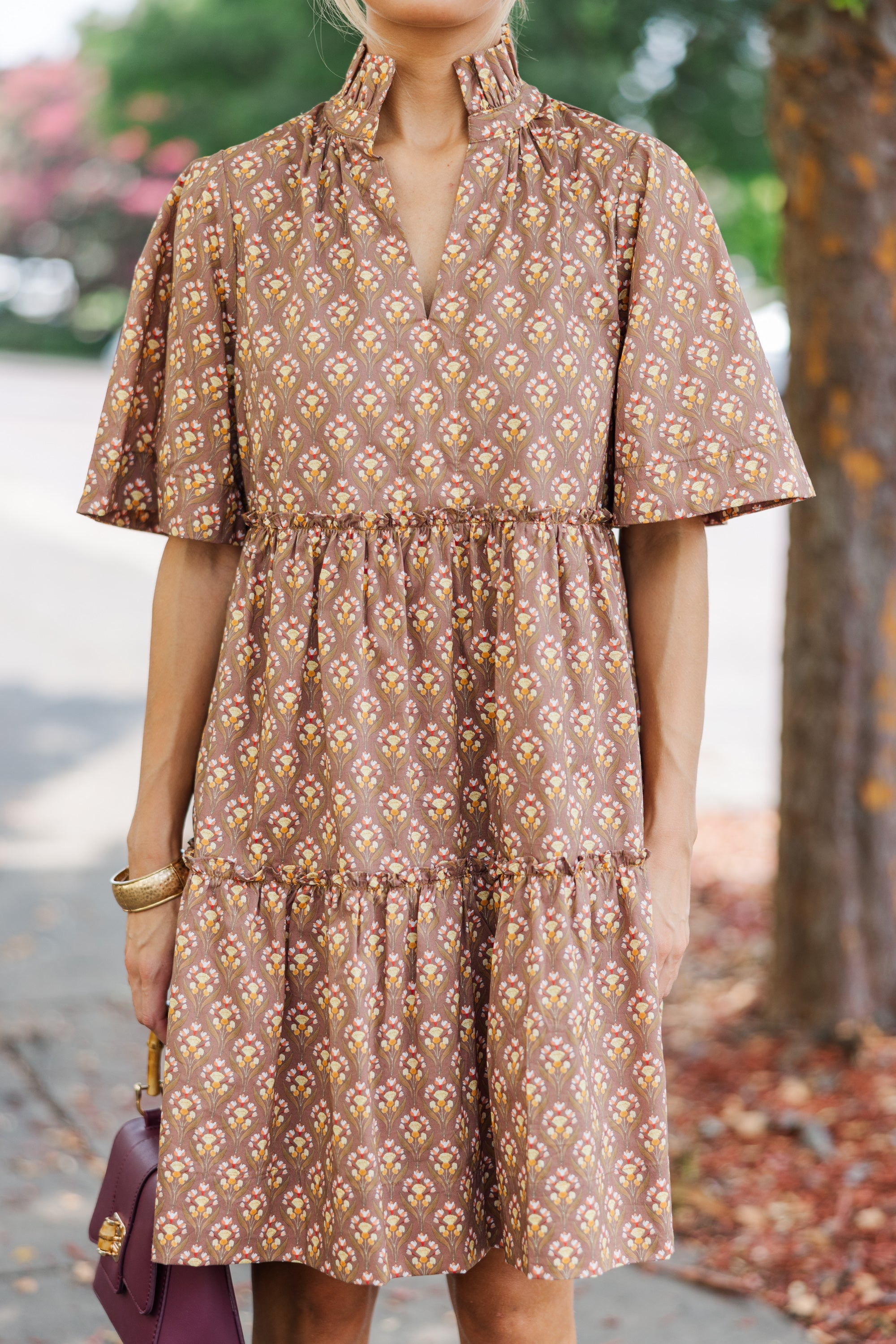 Gorgeous Brown Medallion Dress for Your Best Look