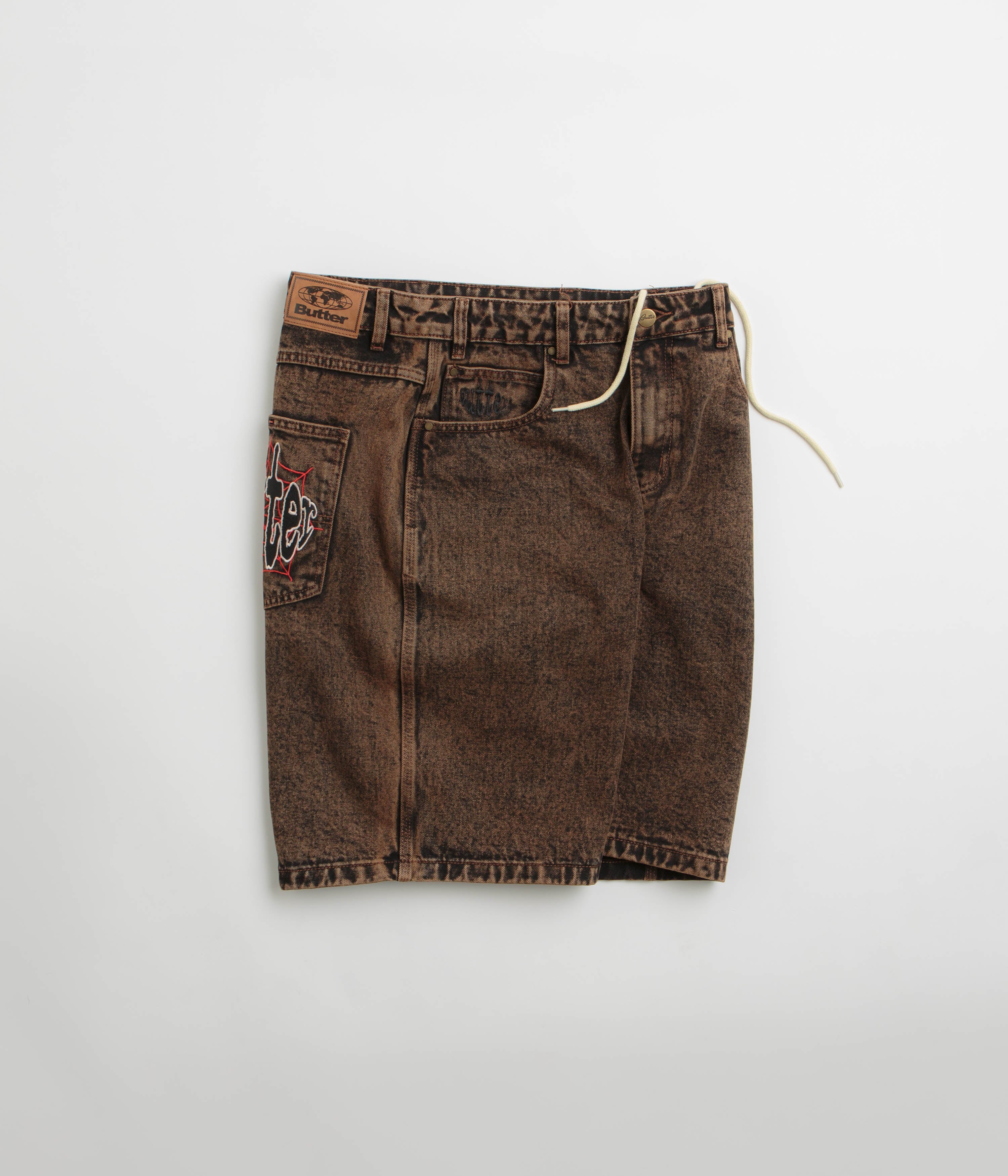 Butter Goods Acid Brown Spider Denim Shorts - A Fashion Sensation!