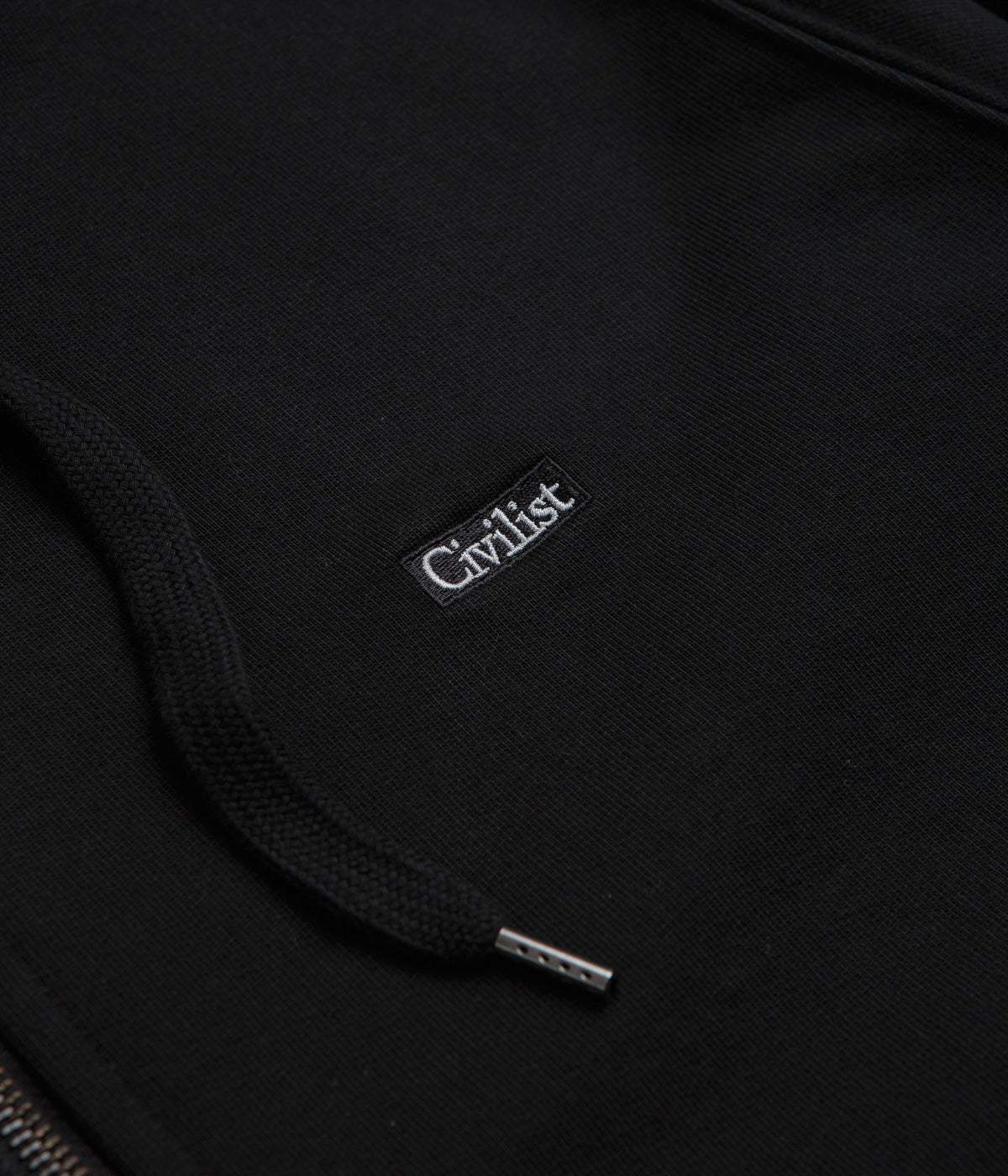 Civilist Studded Heavy Zip Hoodie - Black: An Edgy Fashion Statement