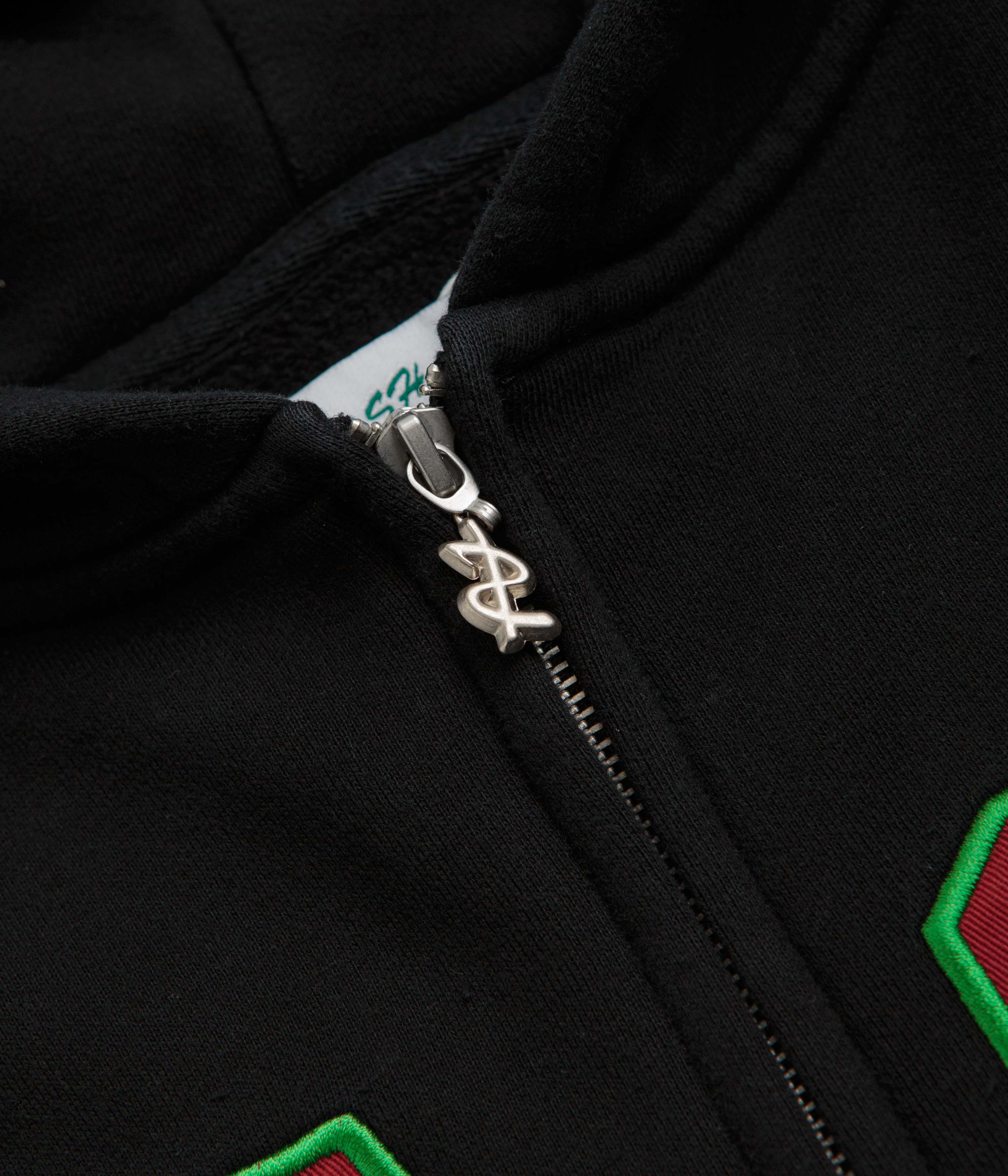 Cash Only Campus Zip-Thru Hoodie - Stylish Washed Black