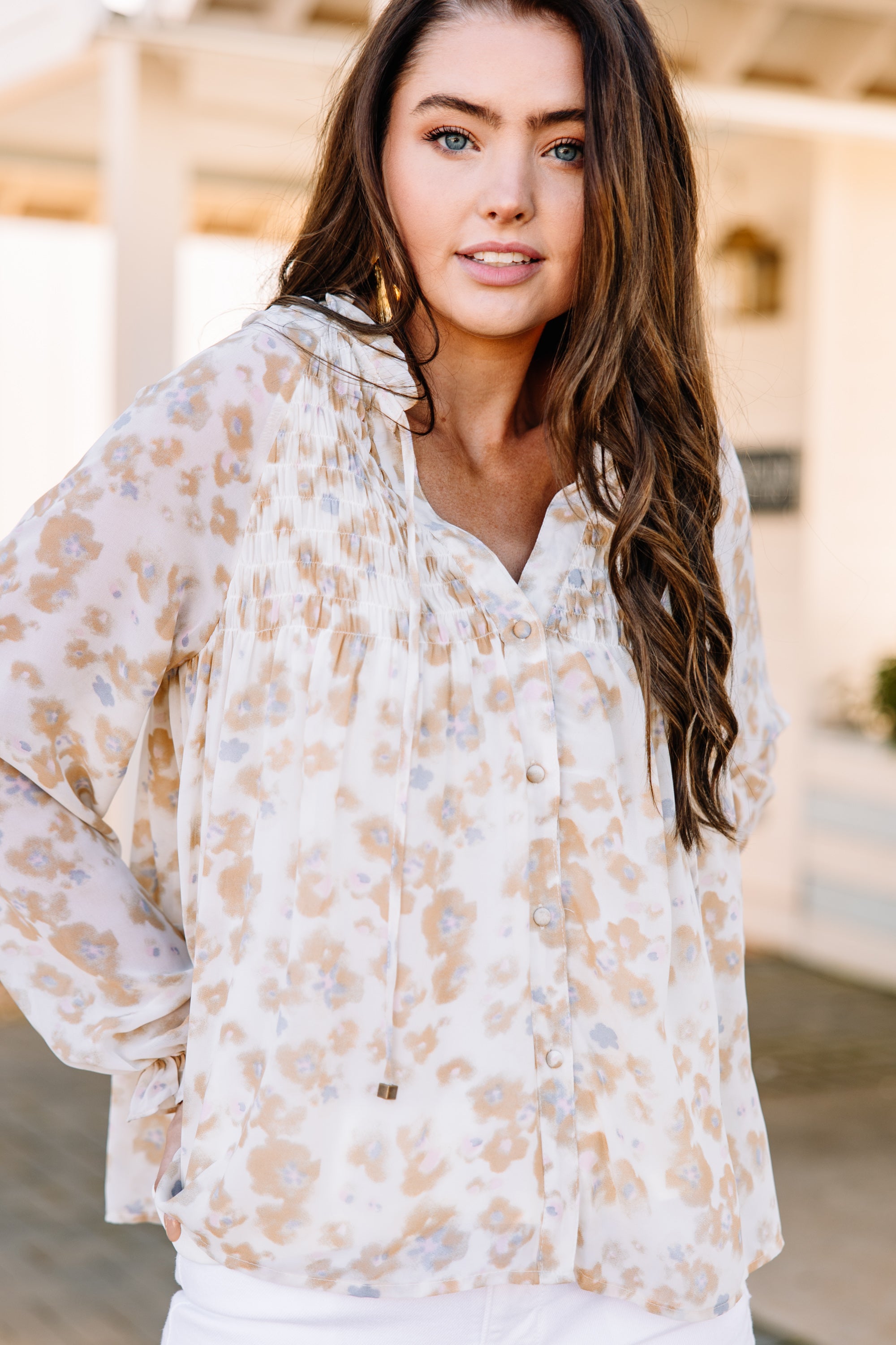 All My Life Enchanting Yellow Floral Blouse