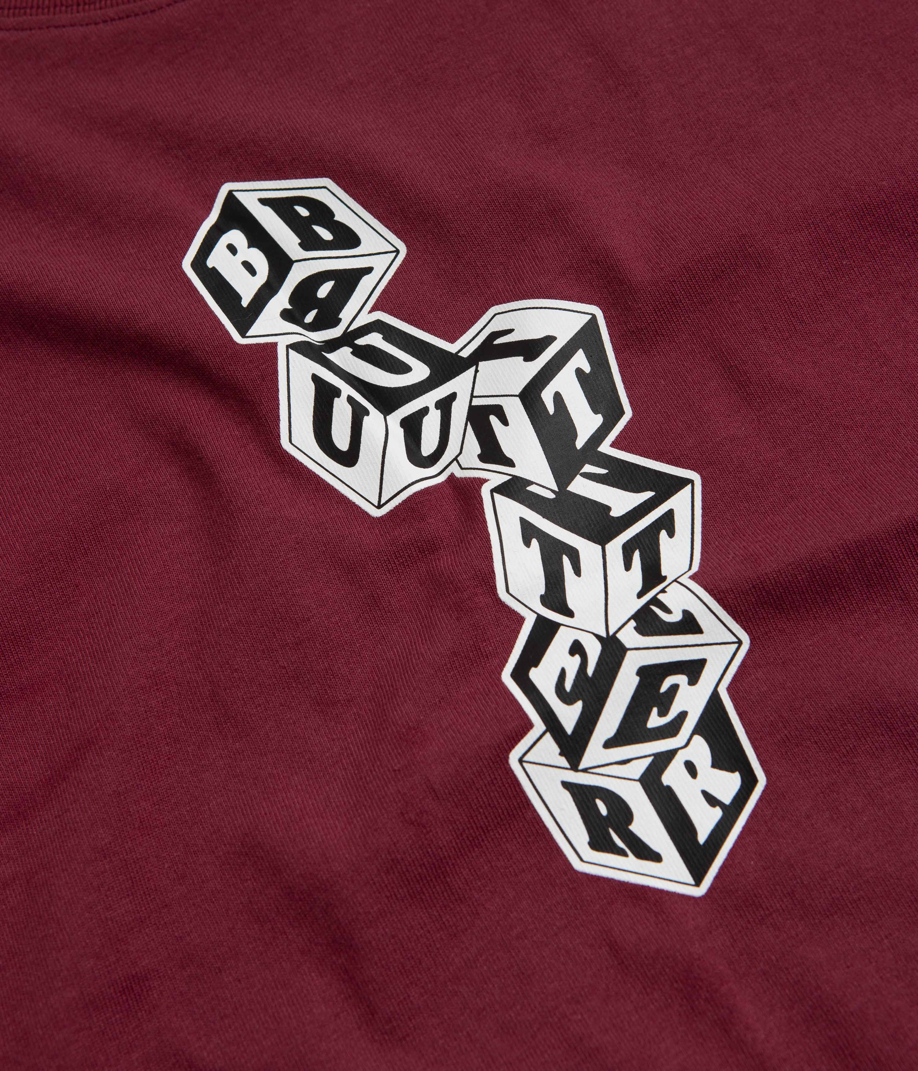Butter Goods Cubes T-Shirt - Stunning Burgundy